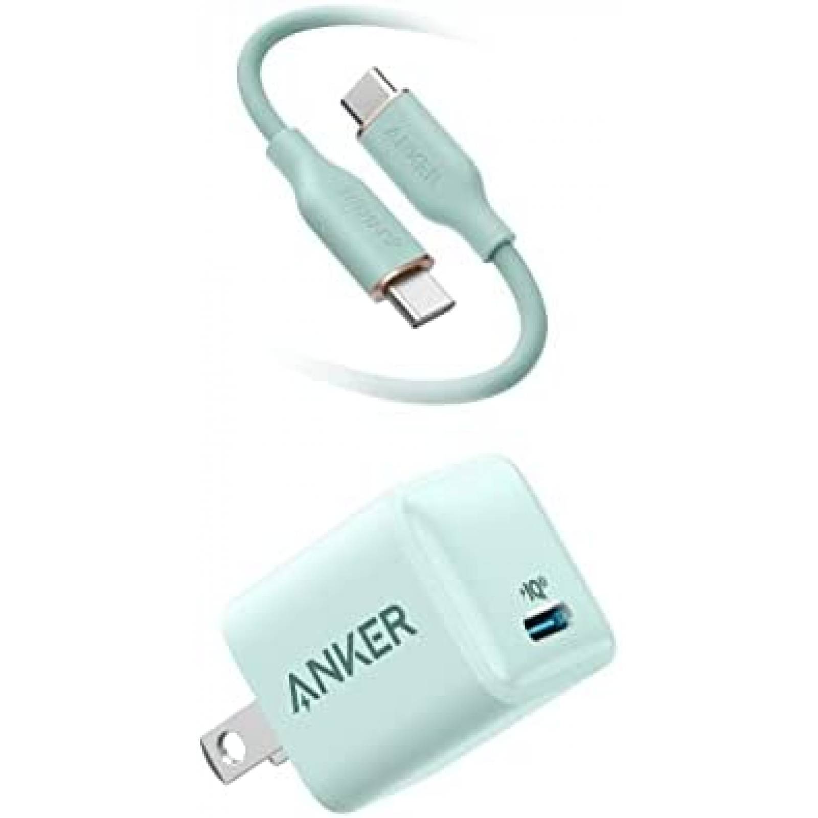 Cargador de pared Anker Nano USB-C 20W + Cable USB-C a Lightning
