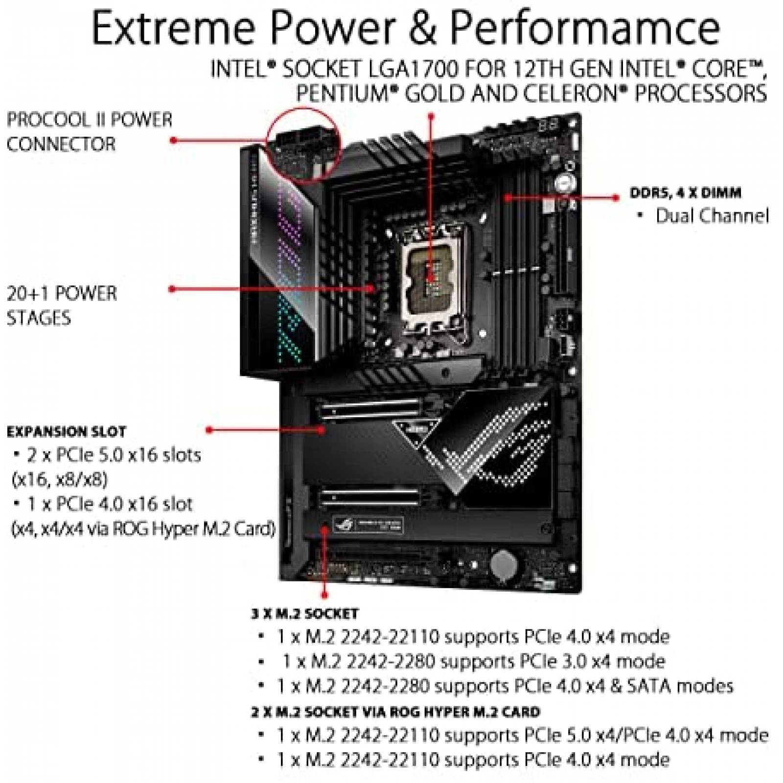 Tarjeta madre ASUS ROG Maximus Z690 Hero WiFi 6E LGA 1700