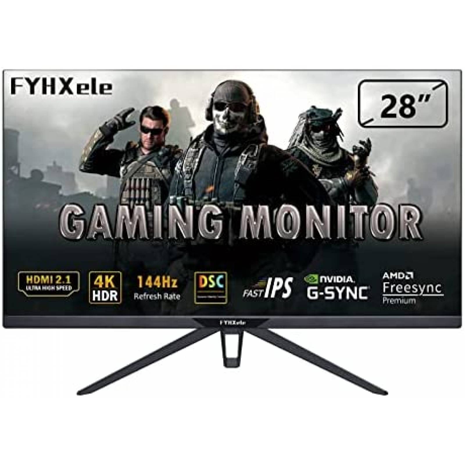 Monitor Gamer FYHXele 28'' 4K 144Hz UHD 3840x2160 IPS 1ms