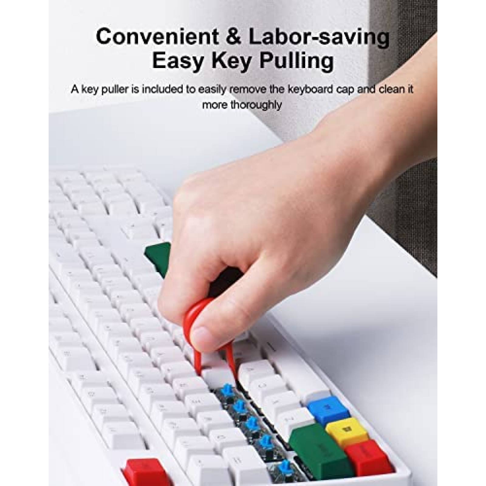 Cepillo Limpiador Hagibis CB01 Teclado Computador Lego -Rojo