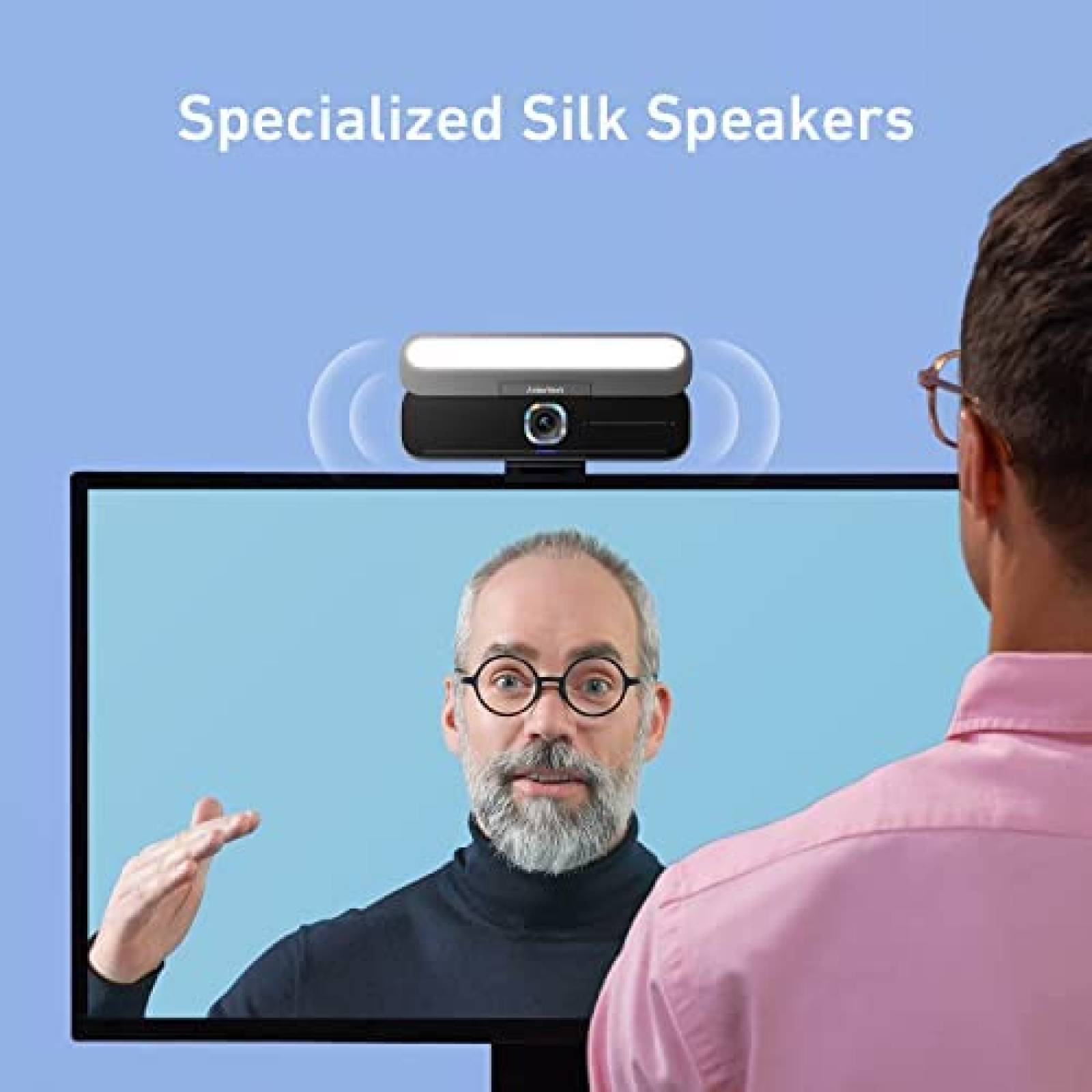 Webcam AnkerWork B600 con Luz LED Resolución de 2K