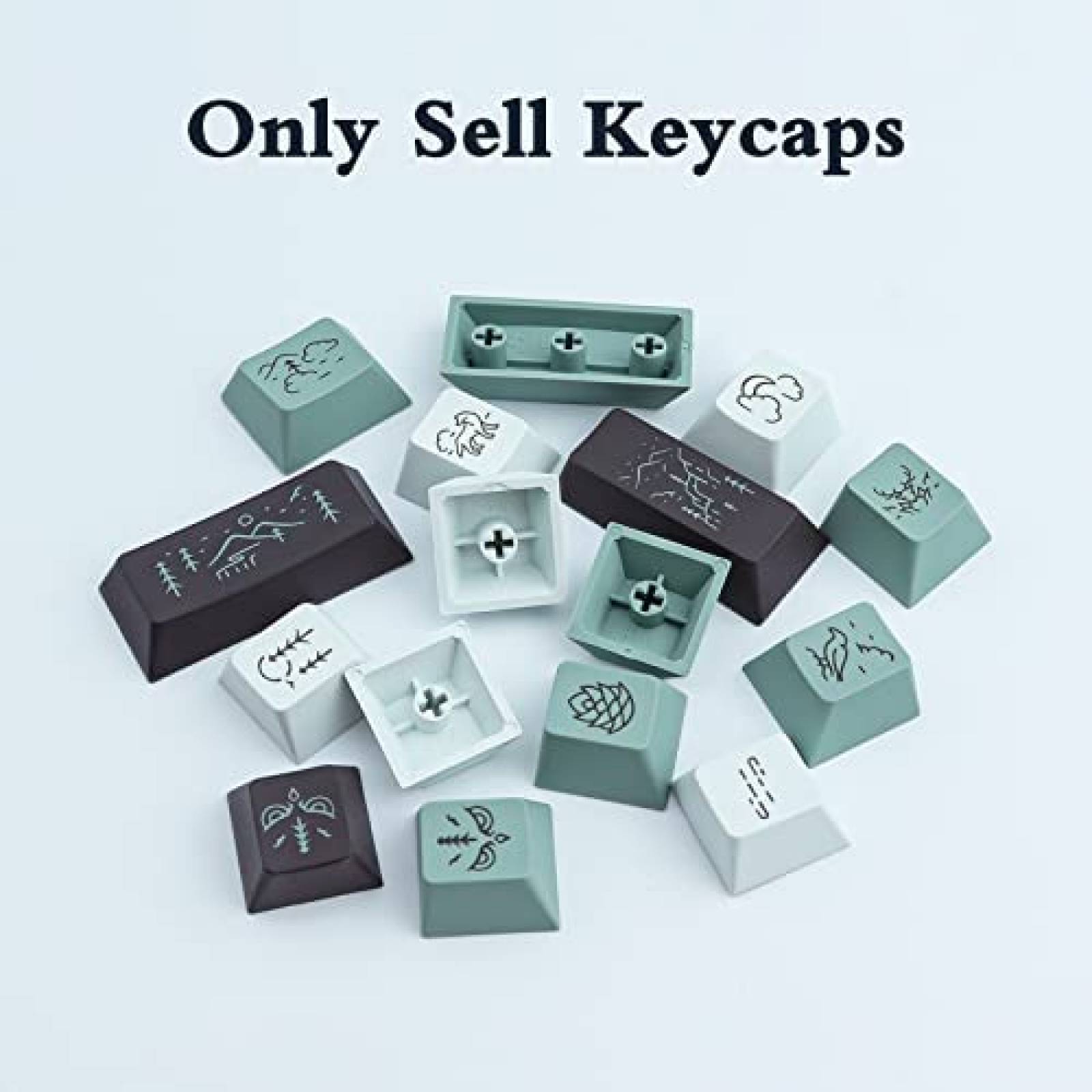 Teclado Gamer Terukir PBT Japonés 141 Teclas Ergonómico