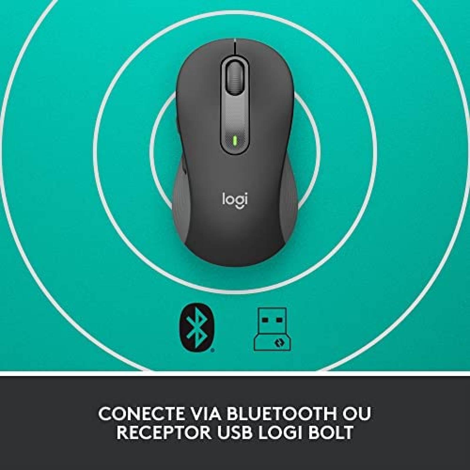 Mouse Logitech M650 Inalámbrico Botones Laterales -Negro
