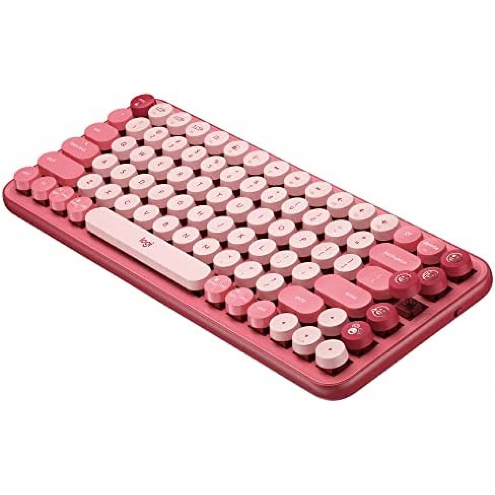 Kit Accesorios Logitech POP Teclado Mouse Inalambricos -Rosa