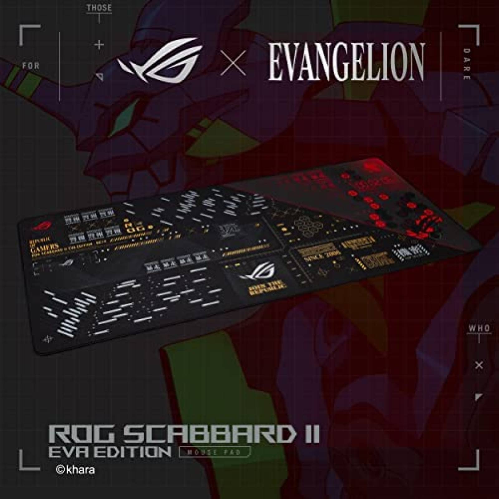 Mousepad Gamer Asus ROG Scabbard II EVA Extendido -Negro