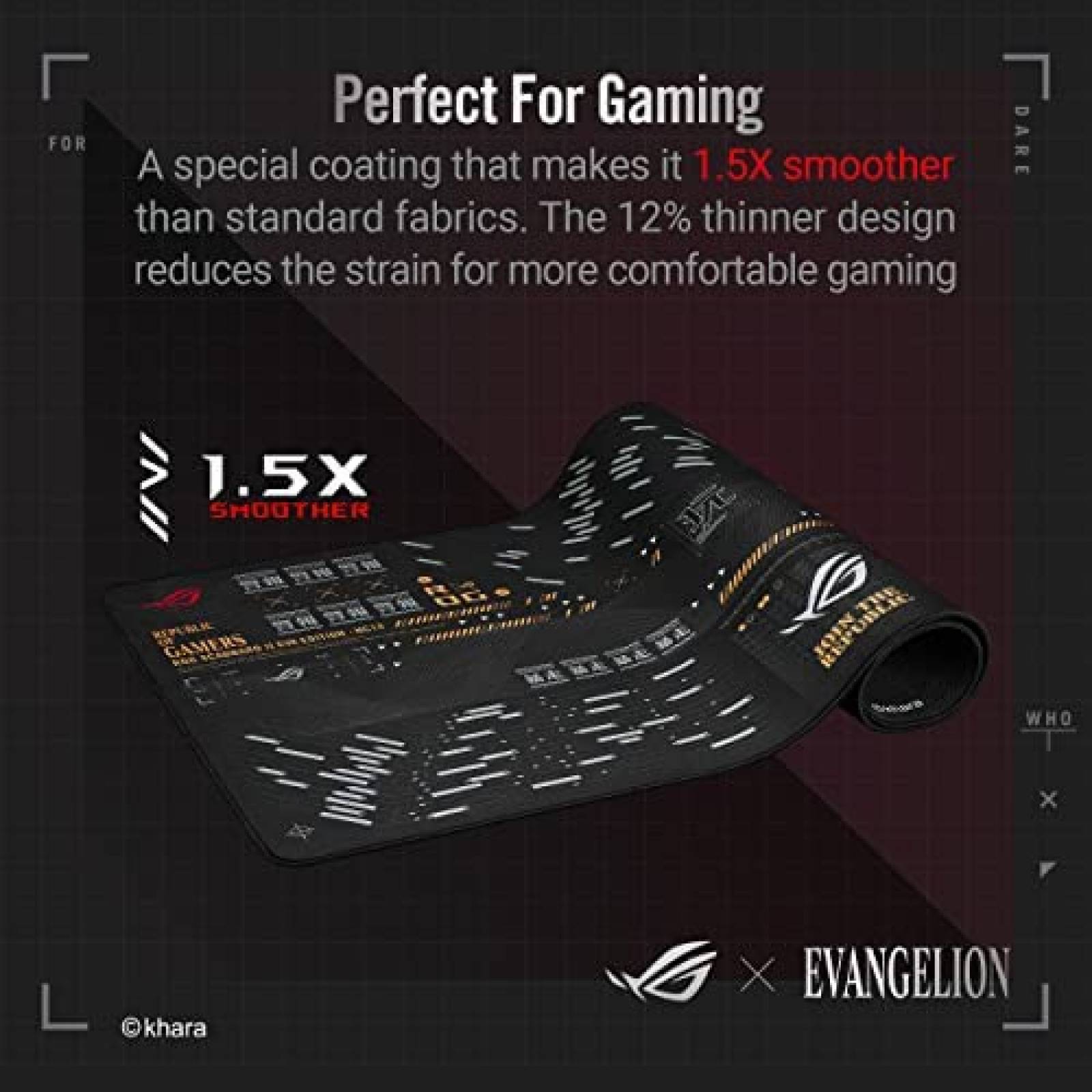 Mousepad Gamer Asus ROG Scabbard II EVA Extendido -Negro