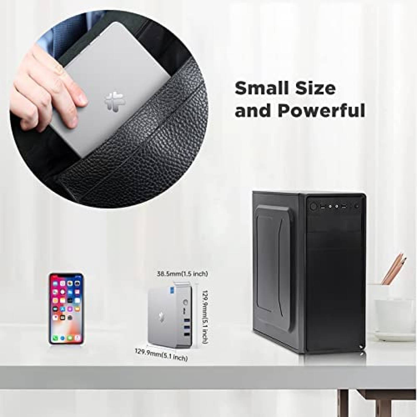 Mini PC OUVISLITE Intel N4000 4GB DDR4 64GB eMMC -Plata