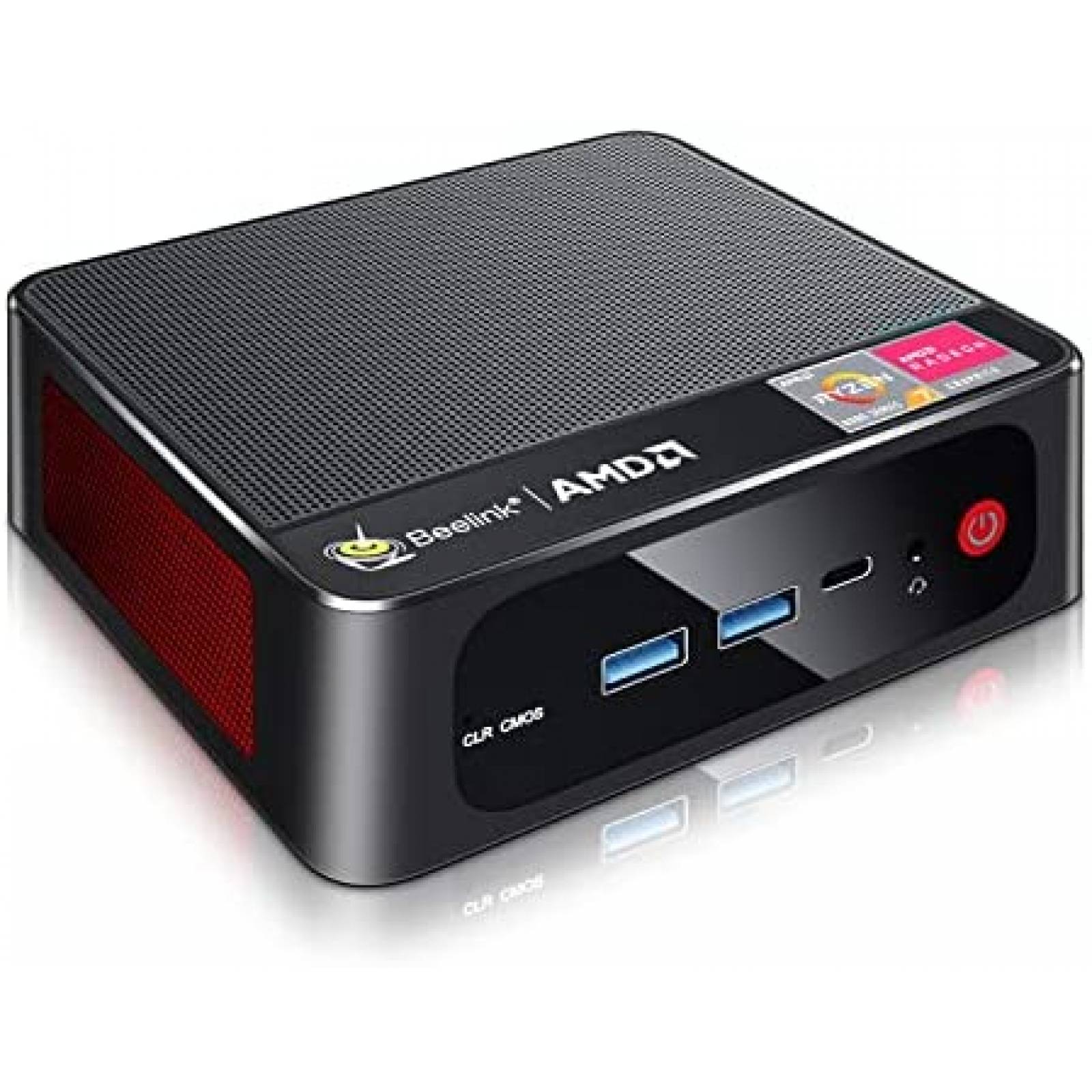 Mini PC Beelink SER4 Ryzen 4800U 16GB 500GB SSD -Negro