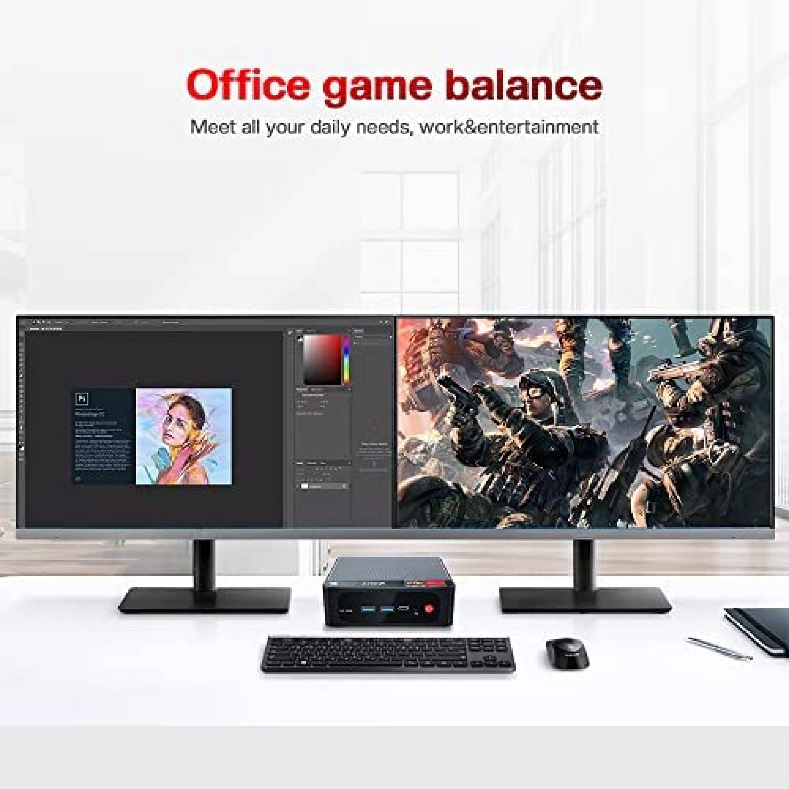 Mini PC Beelink SER4 AMD Ryzen 7 4800U 32GB 500GB -Negro