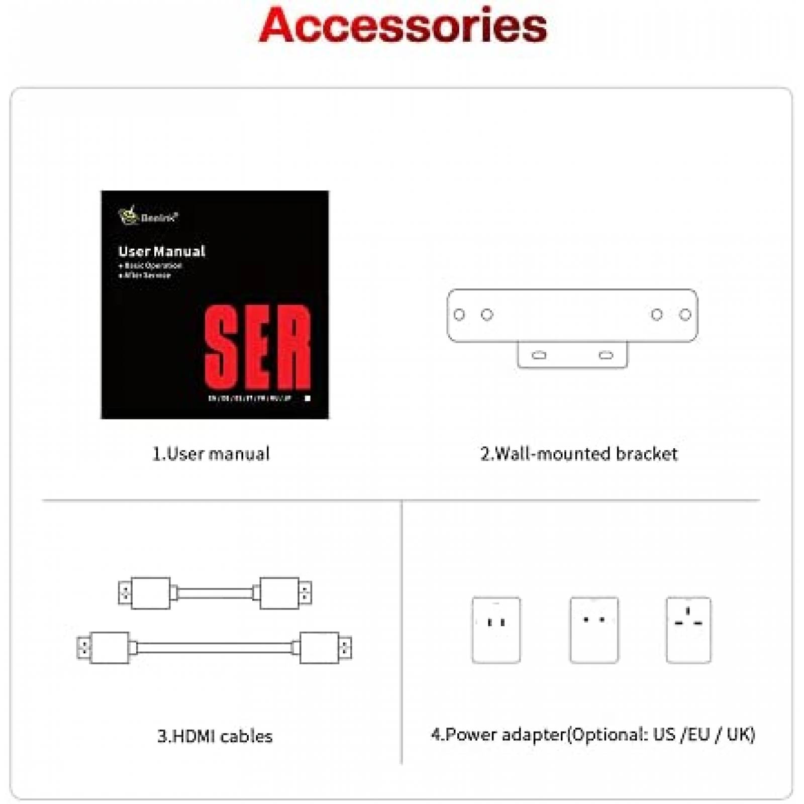 Mini PC Beelink SER4 AMD Ryzen 7 4800U 32GB 500GB -Negro