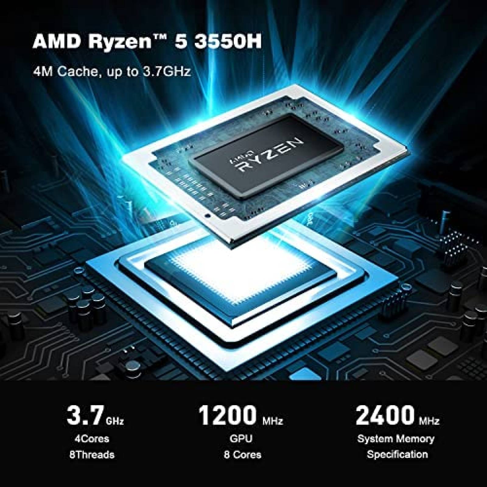 Mini PC Beelink SER3 Ryzen 5 3550 16GB 500GB -Negro