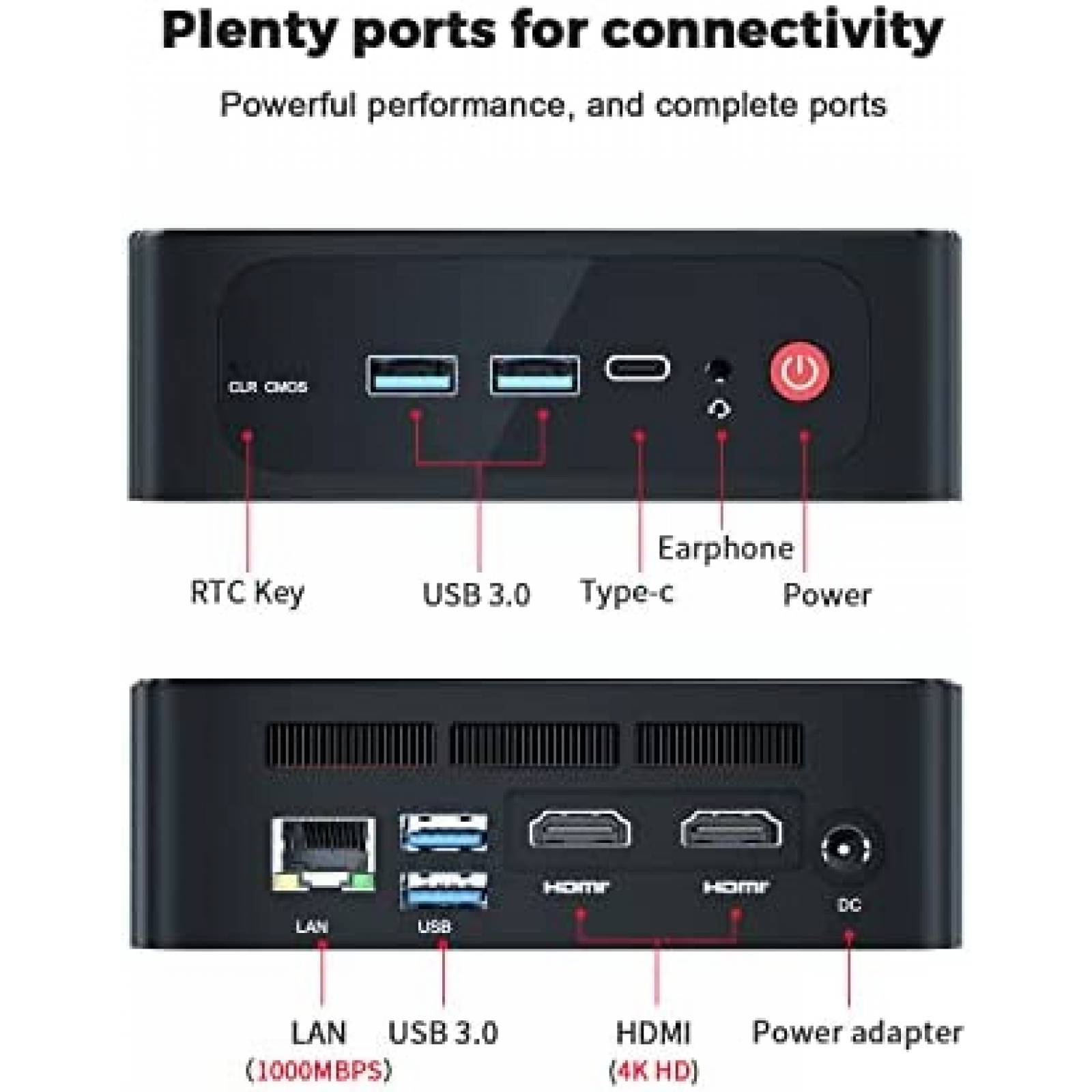 Mini PC Beelink SER3 Ryzen 5 3550 16GB 500GB -Negro