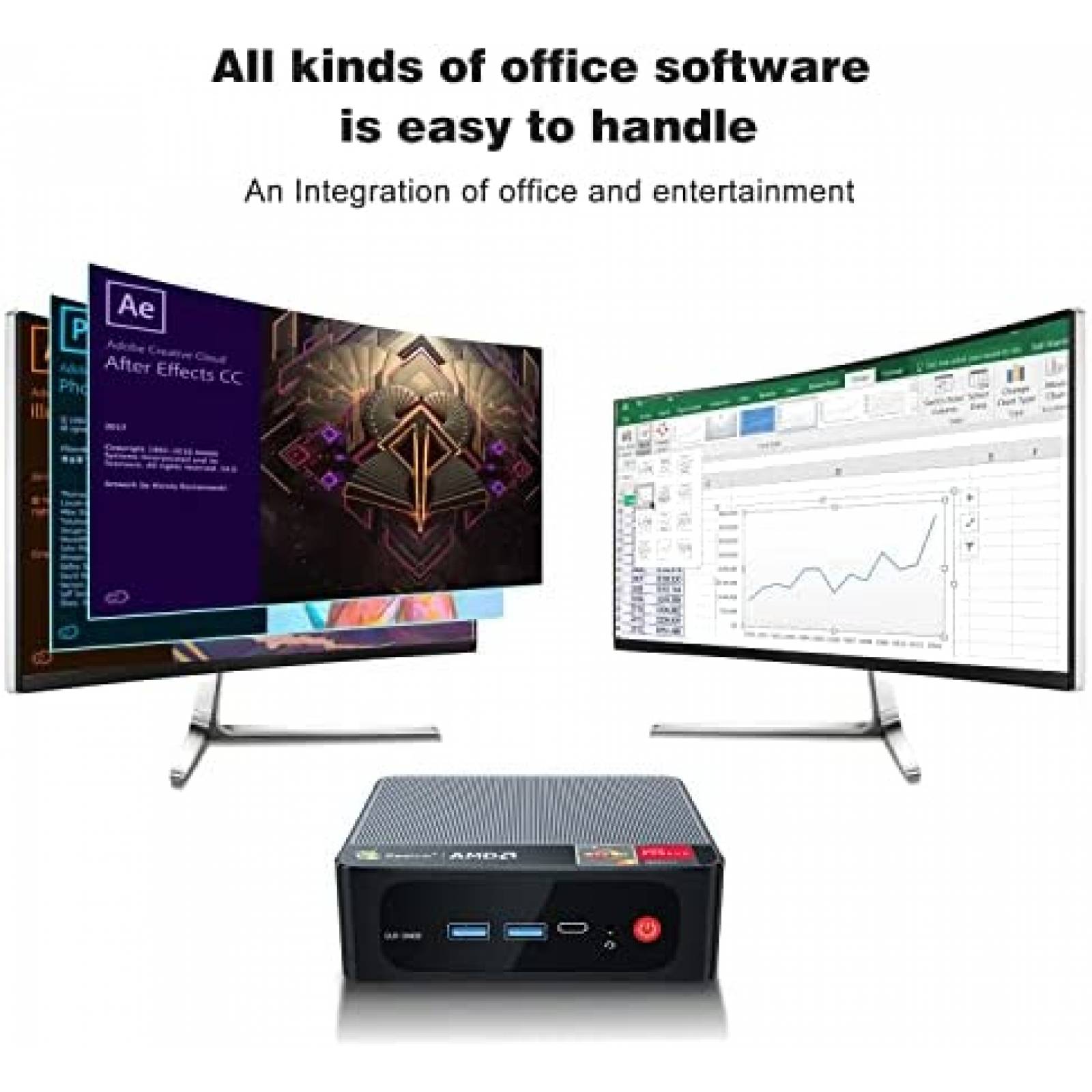 Mini PC Beelink SER3 Ryzen 5 3550 16GB 500GB -Negro