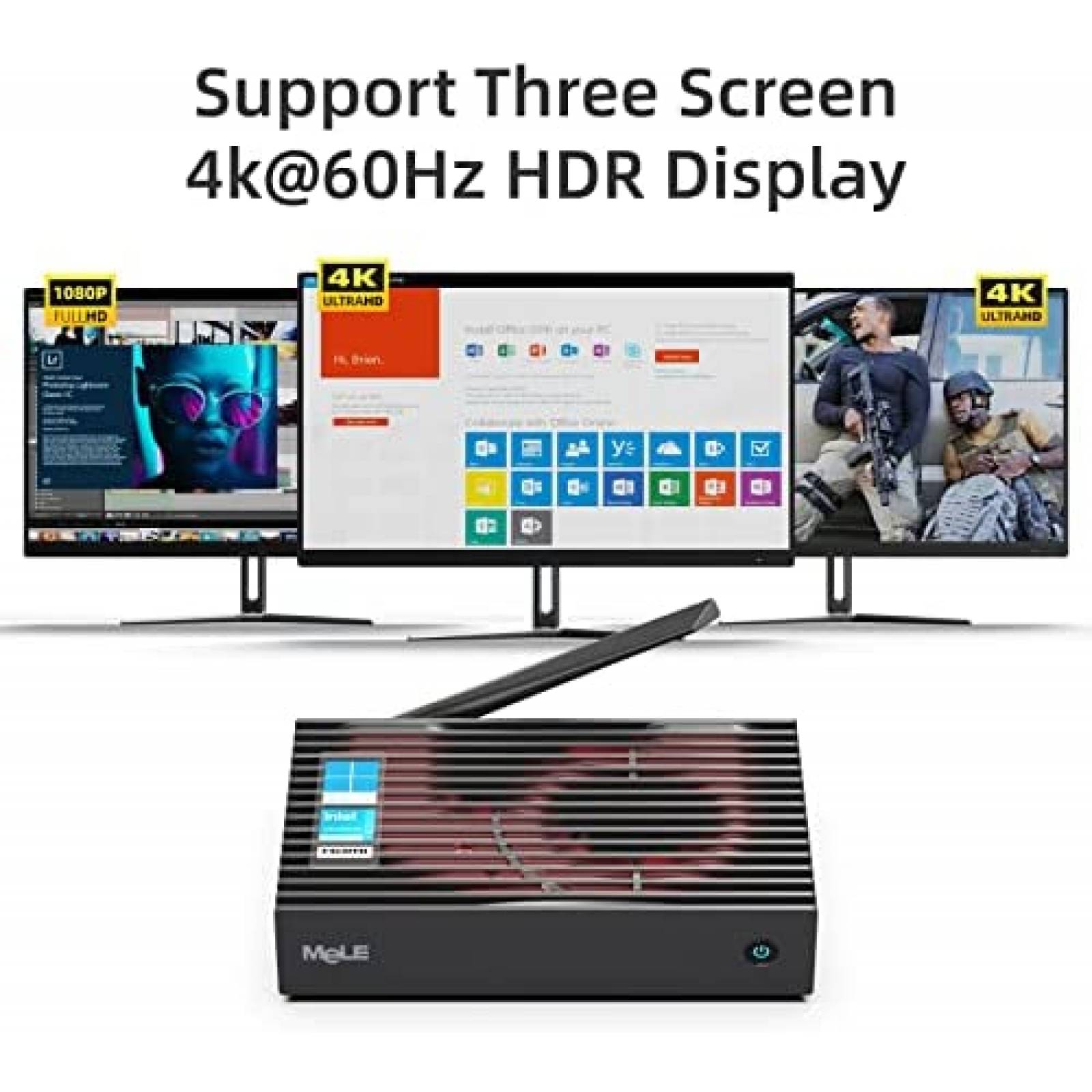 Mini PC MeLE PCG35HD N5105 8GB/256GB Win 11 Pro -Negro