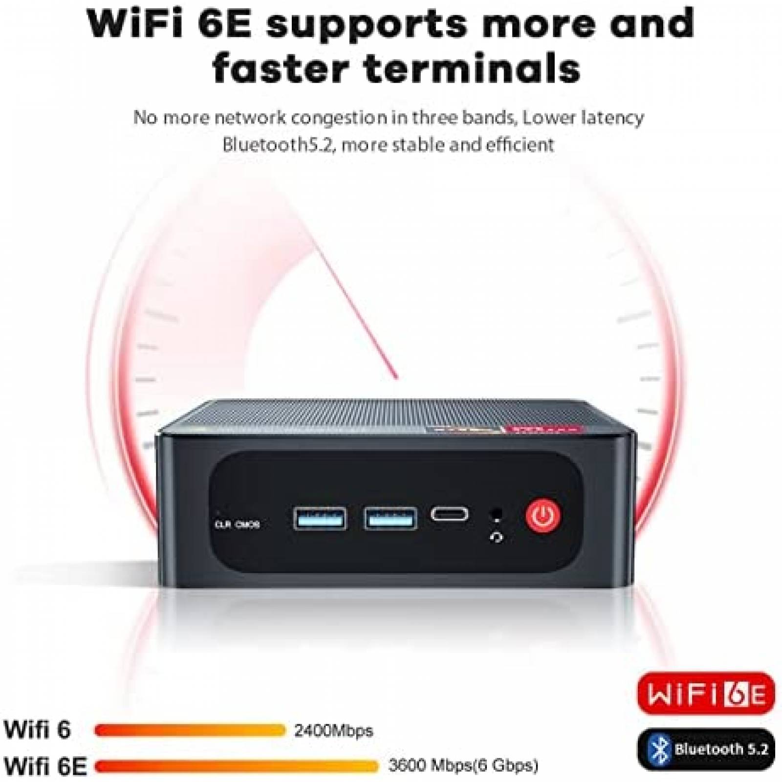 Mini PC Beelink SER Ryzen 7 4700 16GB 500 GB W11 Pro -Negro