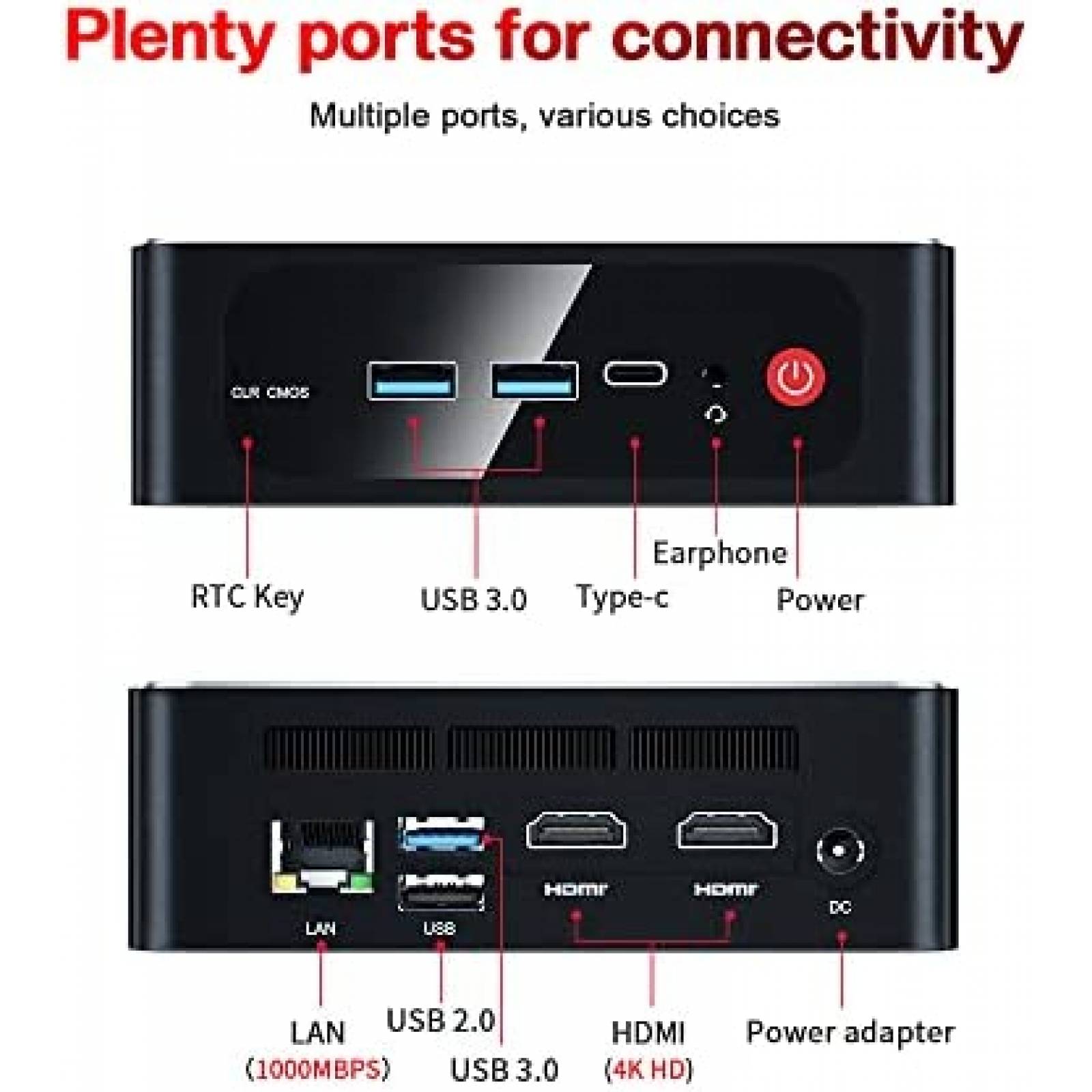 Mini PC Beelink SER4 AMD Ryzen 7 4700U 16GB RAM 500GB W11P
