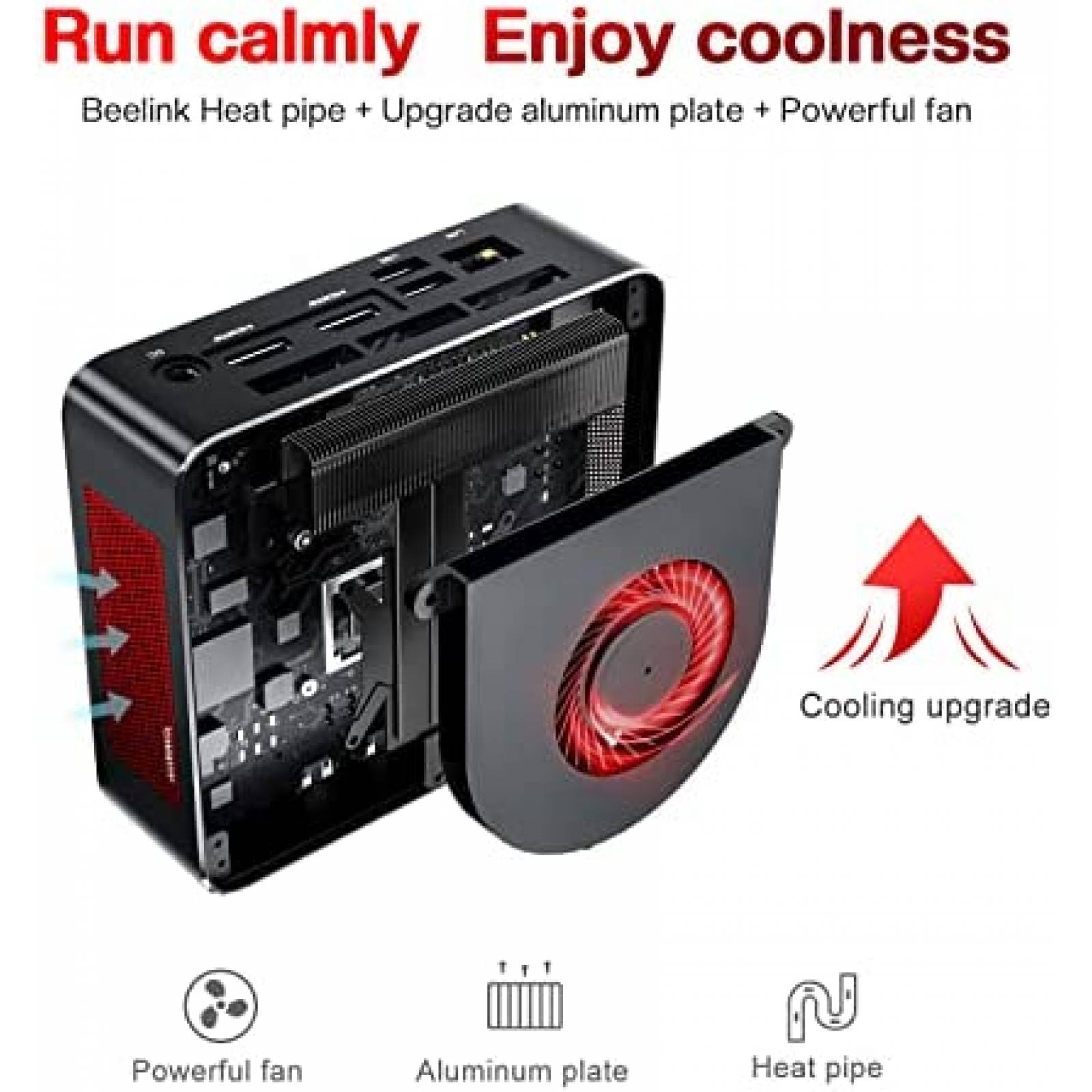 Mini PC Beelink SER4 Ryzen 7 4800U 16GB 500GB -Negro