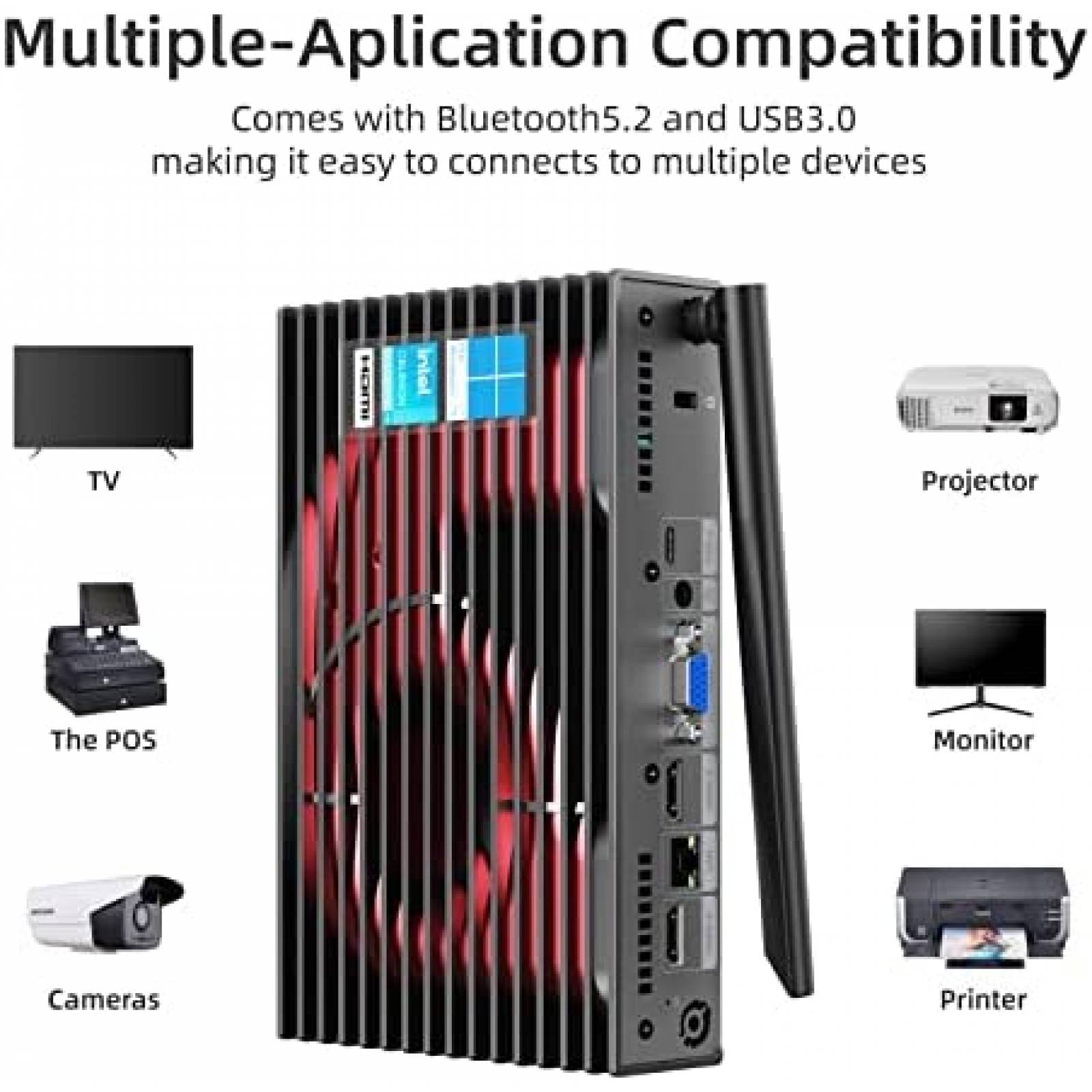 Mini PC MeLE Sin Ventilador Celeron N5105 8GB/128GB -Negro