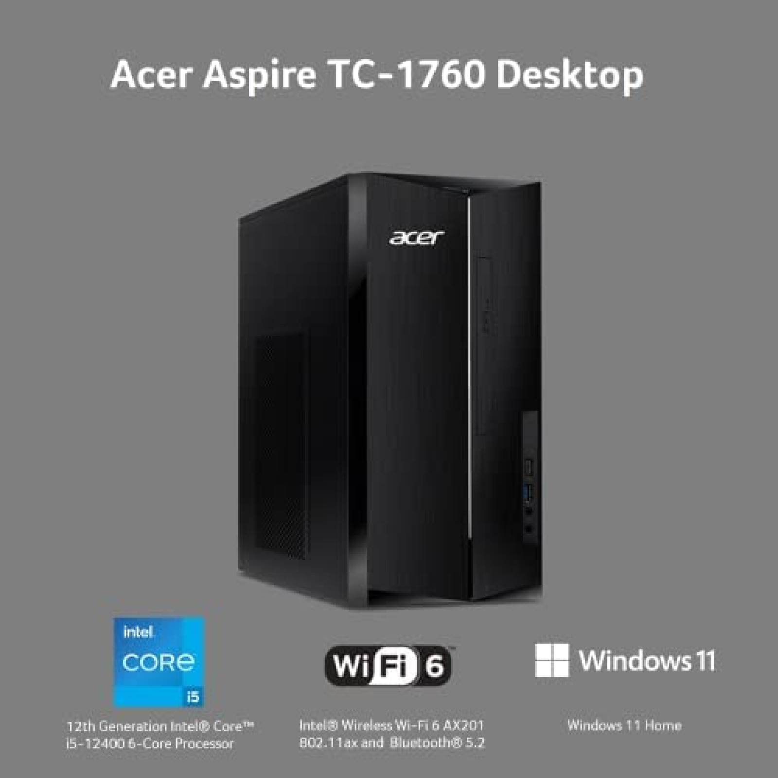 PC Desktop Gamer Acer Aspire TC-1760 Intel i5 12GB 512GB