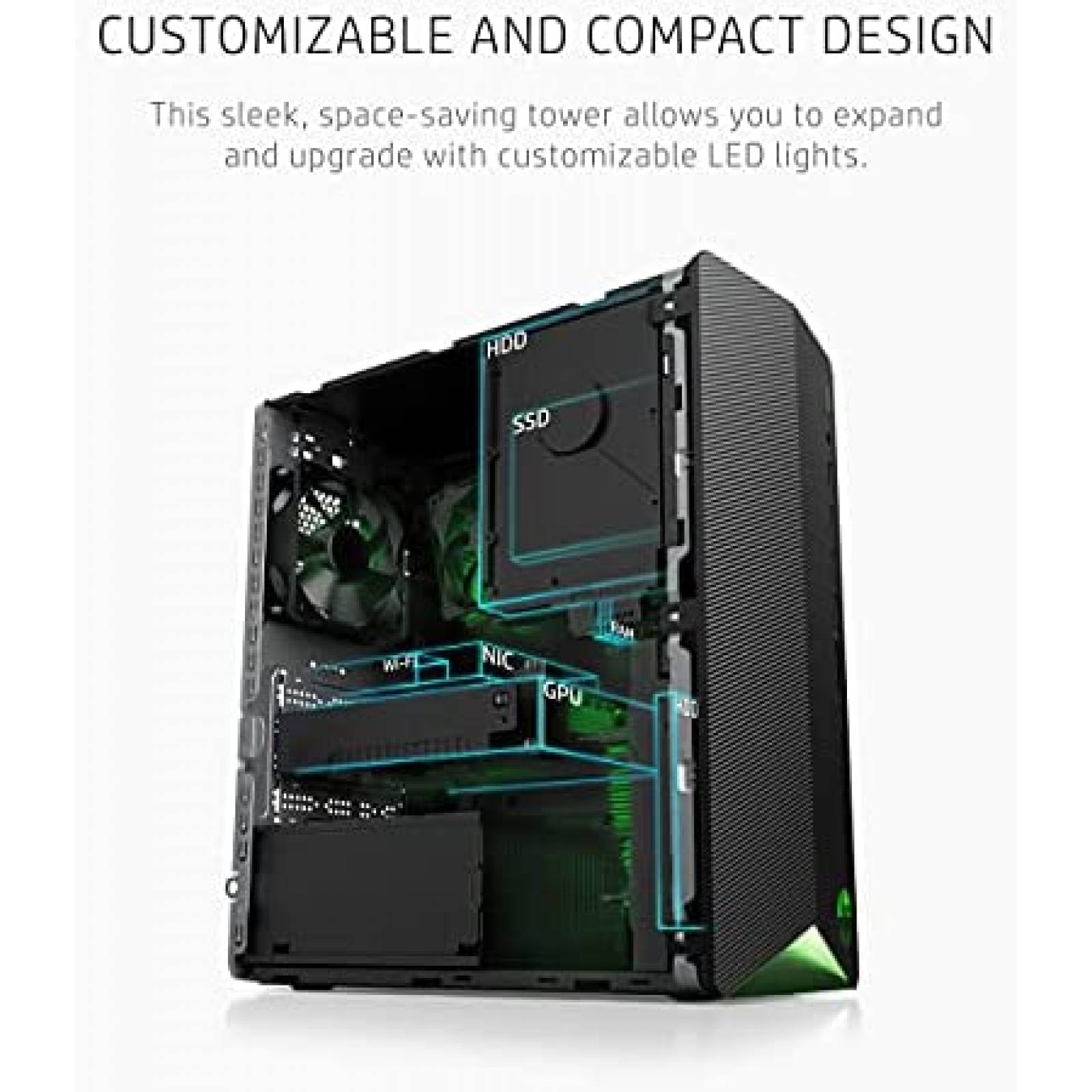 PC Desktop Gamer HP Pavillion Ryzen 7 NVIDIA 16GB 512Gb