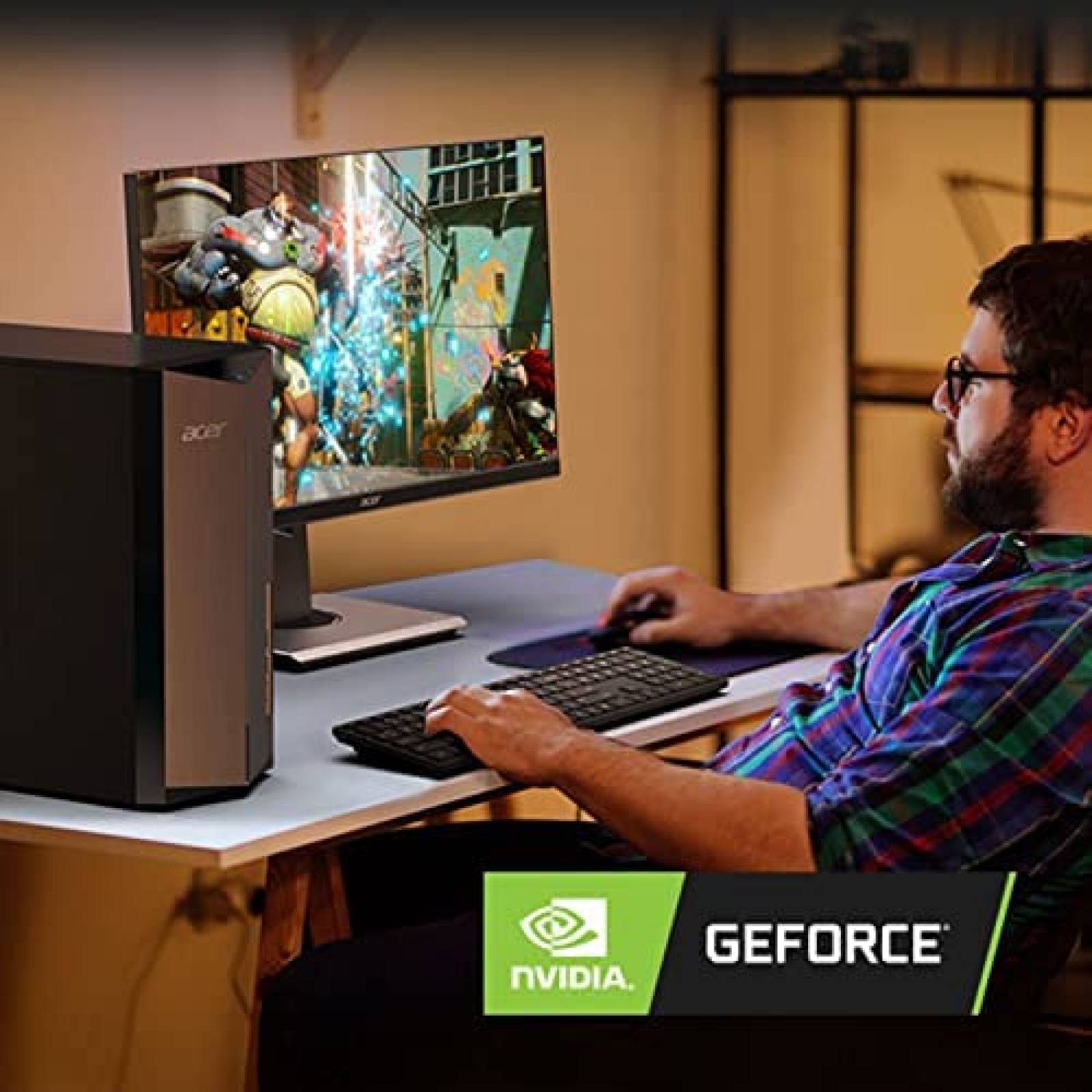 Desktop Acer TC-1760-UA93 i7 GTX 1660 16GB 512GB W11P -Negro