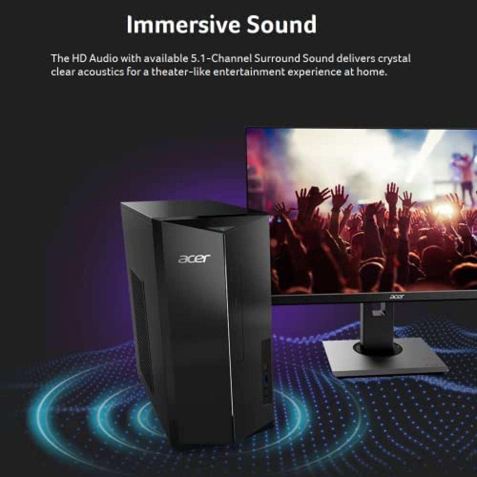 Desktop Acer TC-1760-UA93 i7 GTX 1660 16GB 512GB W11P -Negro