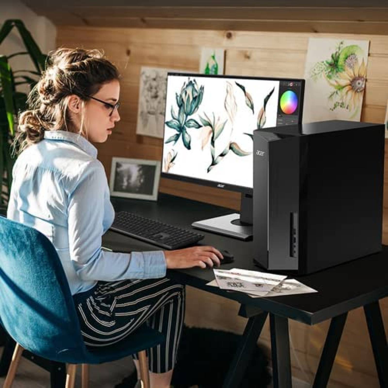 Desktop Acer TC-1760-UA93 i7 GTX 1660 16GB 512GB W11P -Negro