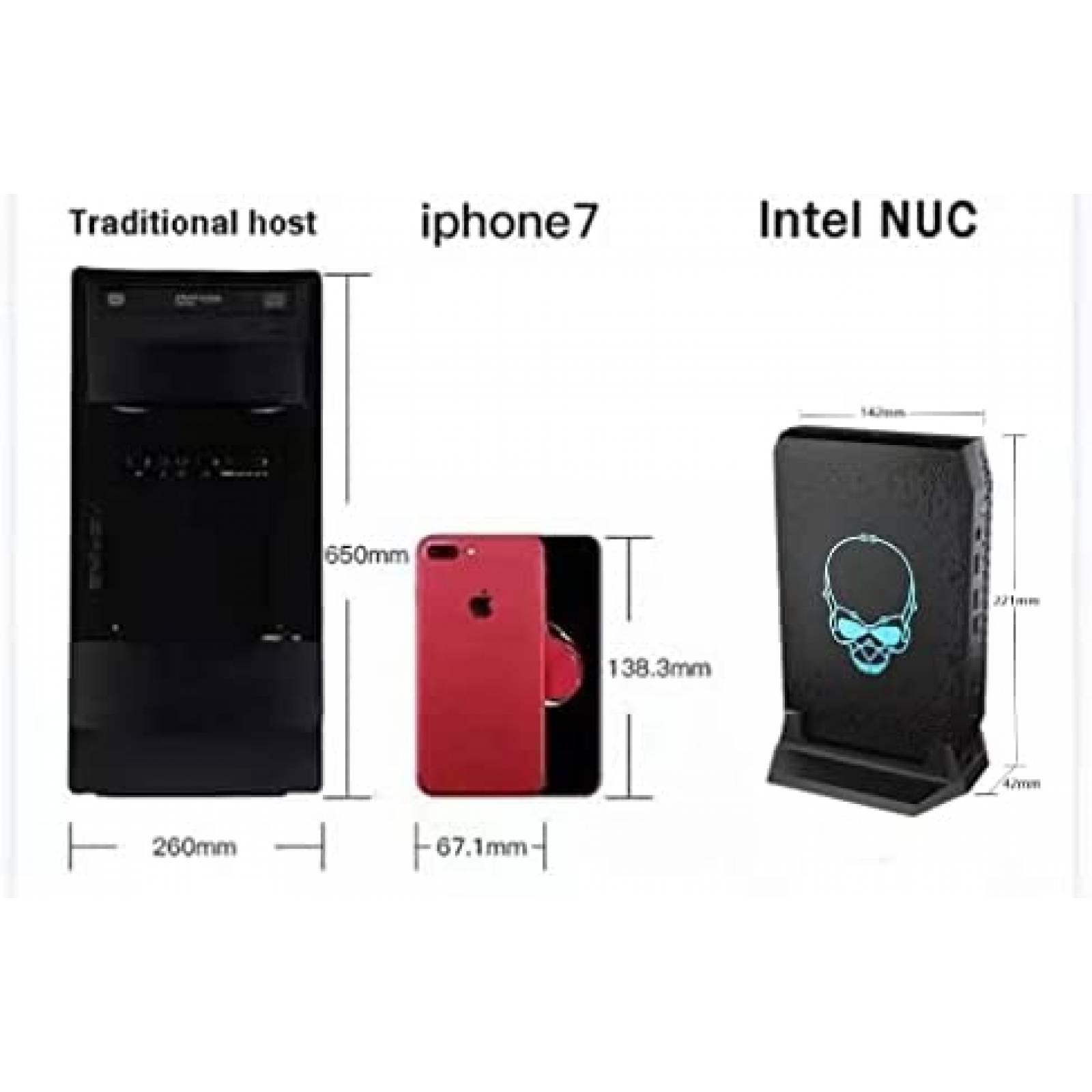 Mini PC Intel NUC 11 i7-1165G7 sin Memorias RTX 2060 -Gris