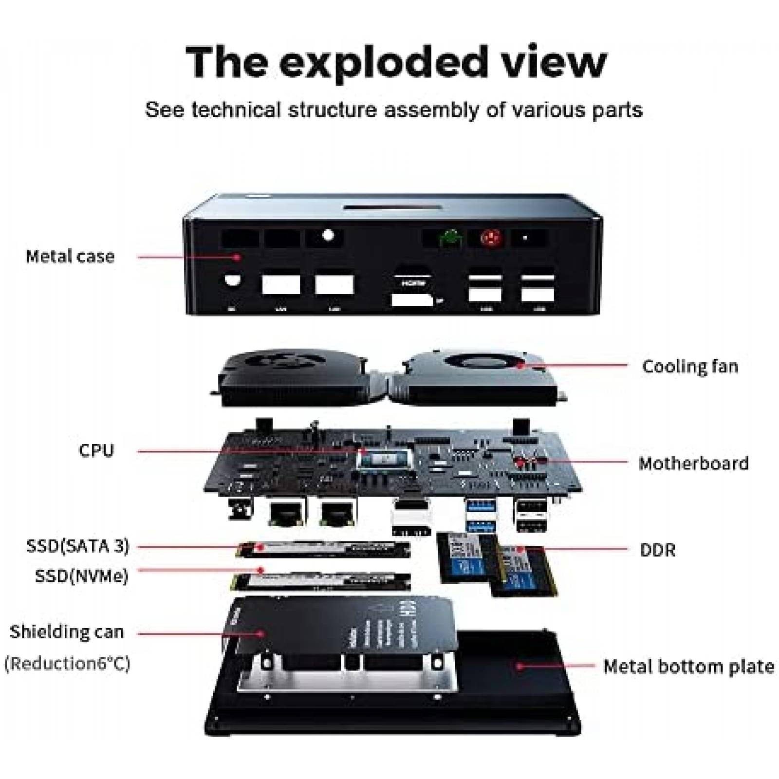 Mini PC Gamer CUK Stratus Ryzen 9 64GB 1 TB RTX 3080 -Negro