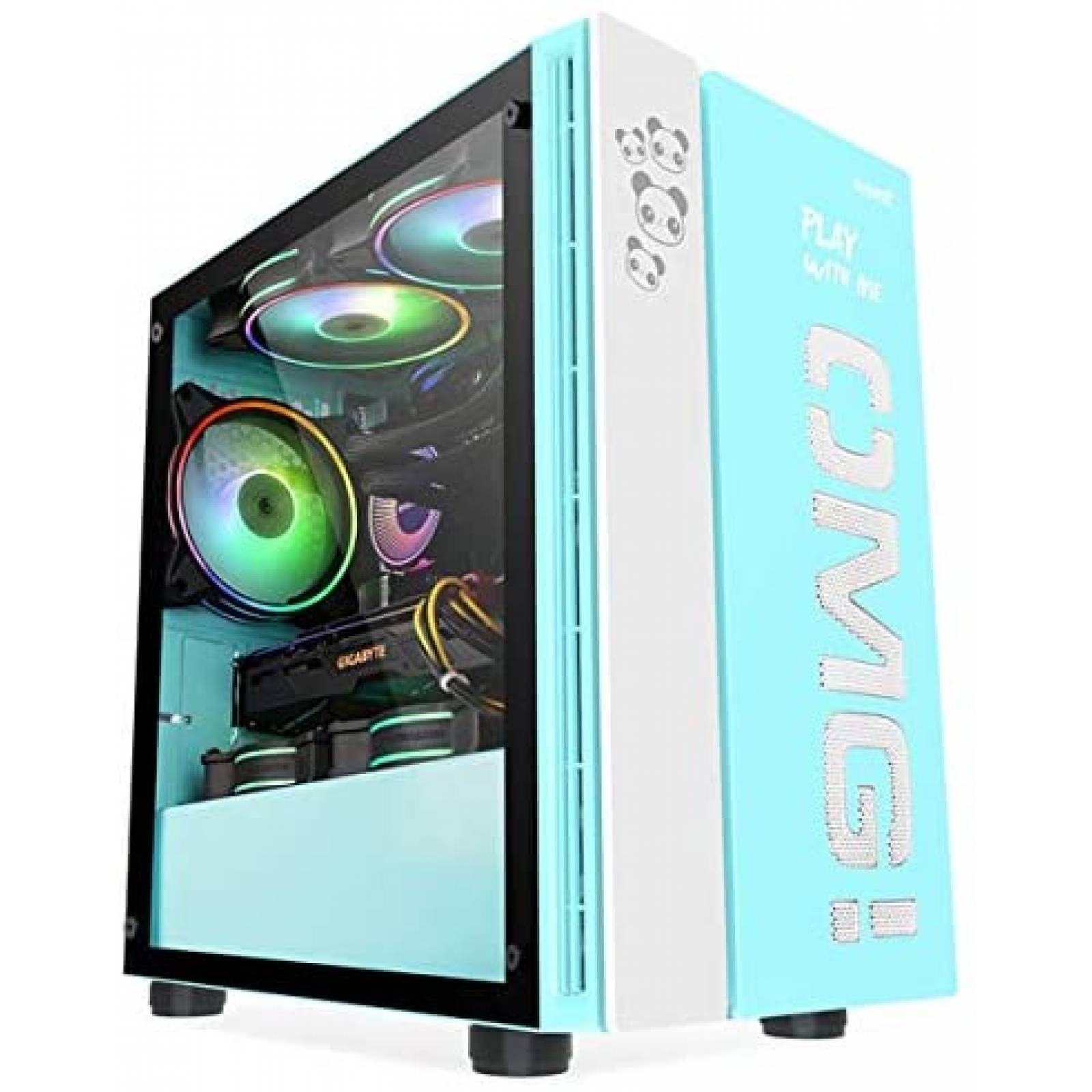 Estuuche de PC SZD OMG Mini Panel lateral de vidrio templado