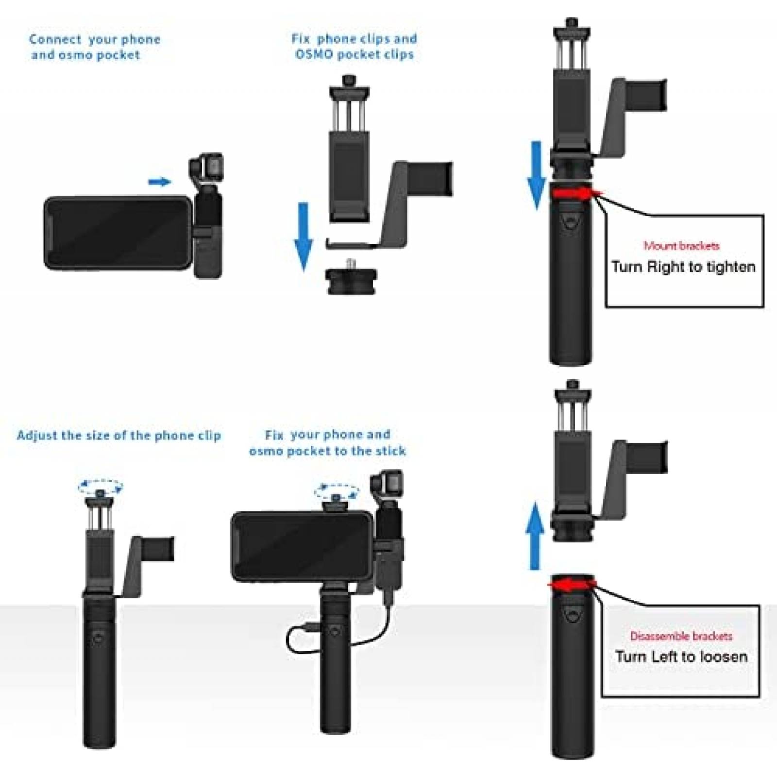Powerstick Smatree Power Bank para Osmo Pocket 2 -Negro