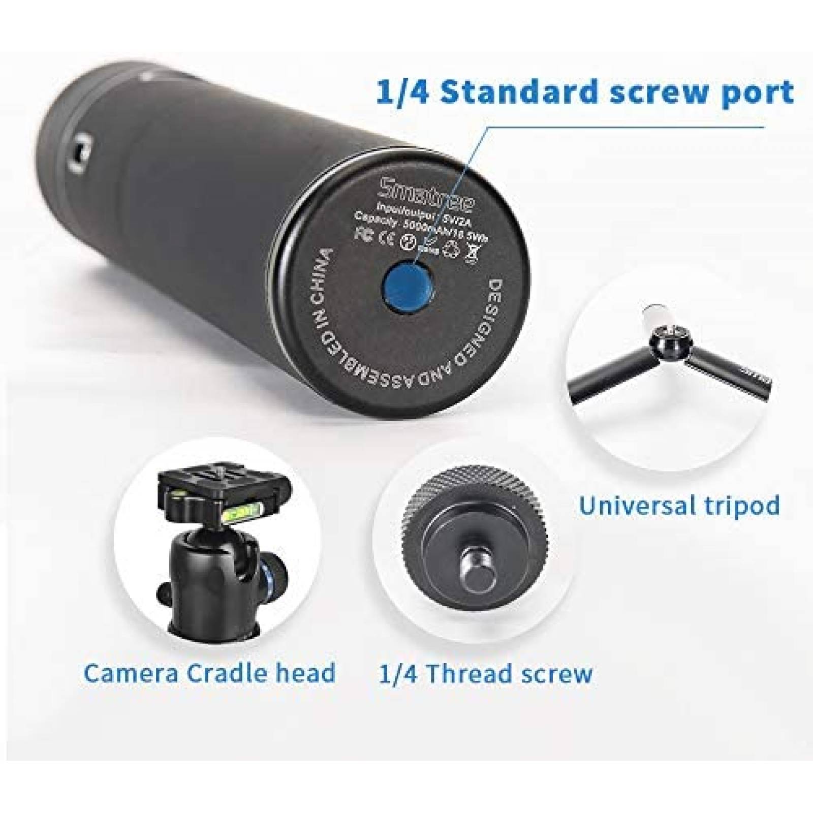Powerstick Smatree Power Bank para Osmo Pocket 2 -Negro