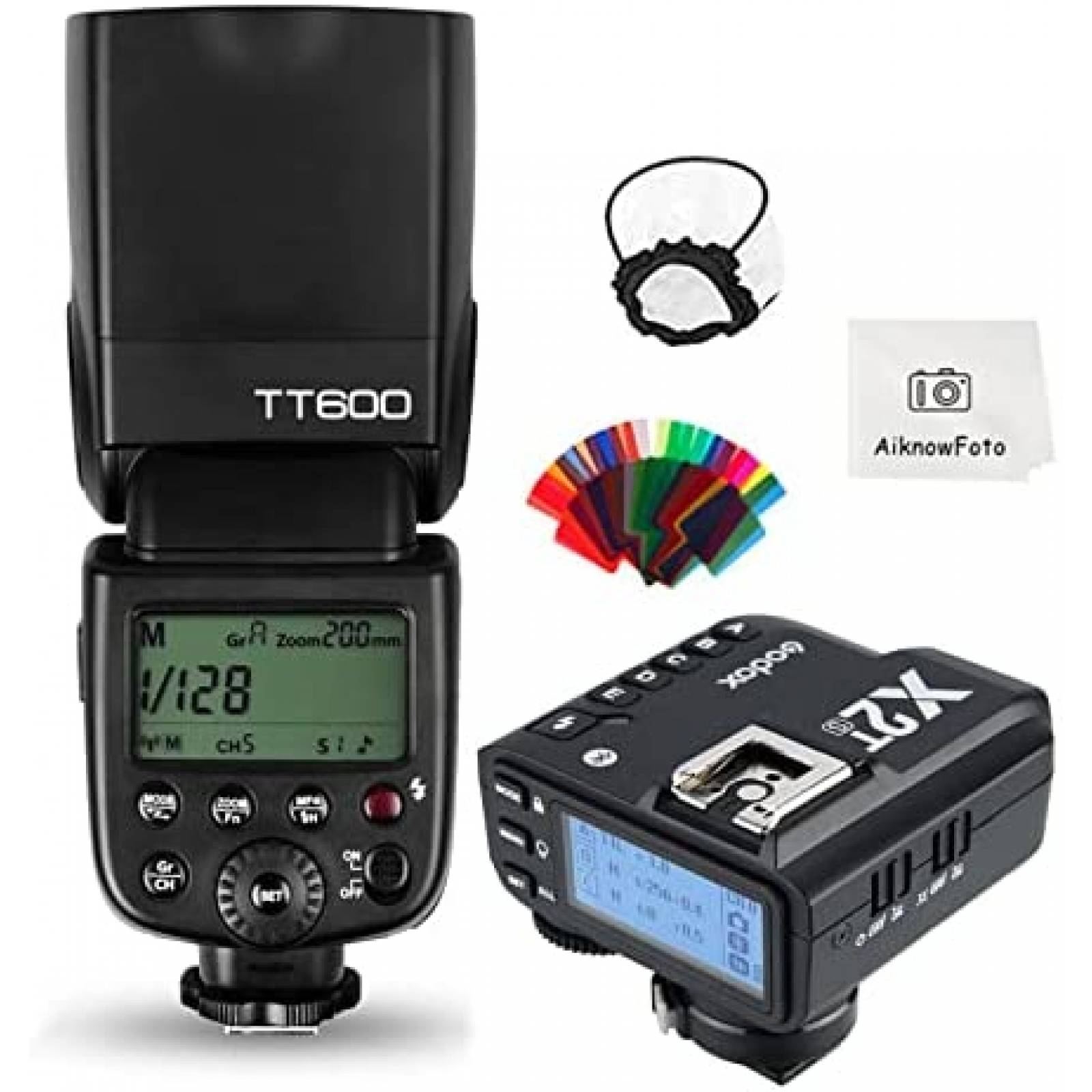 Flash de Fotografia Godox TT600+X2TN con Acesorios -Negro
