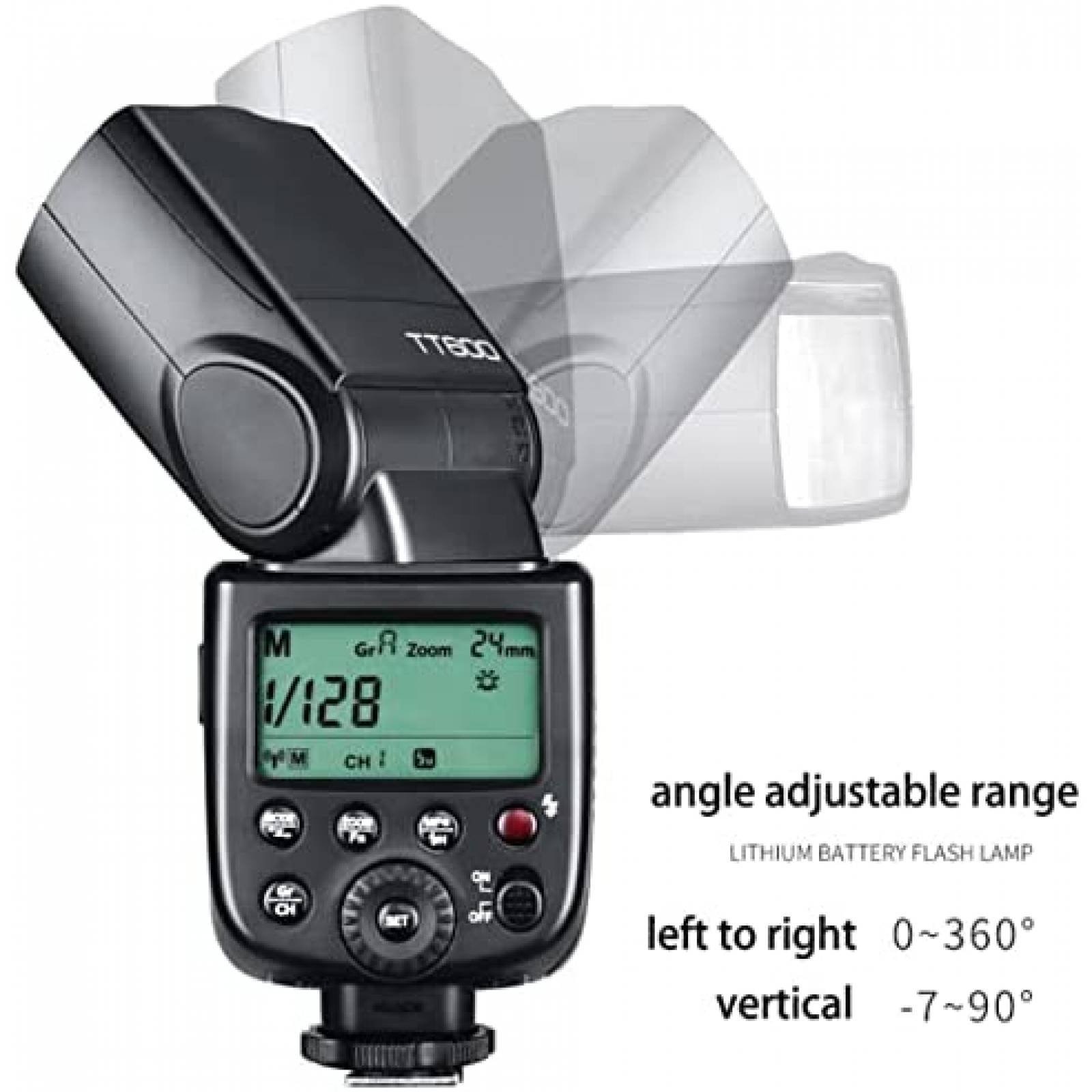 Flash de Fotografia Godox TT600+X2TN con Acesorios -Negro