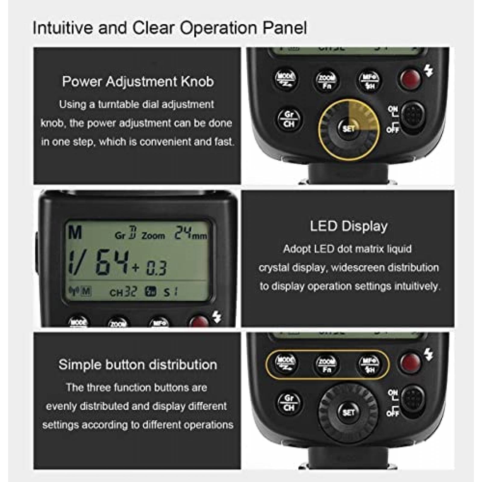 Flash de Fotografia Godox TT600+X2TC con Acesorios -Negro