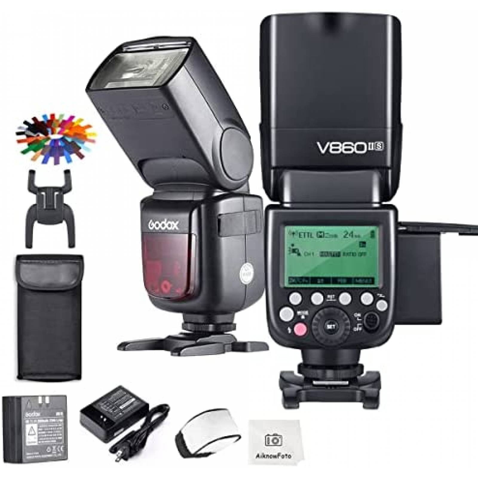 Flash de Camara Godox V860II-S Sincronizacion Alta Velocidad