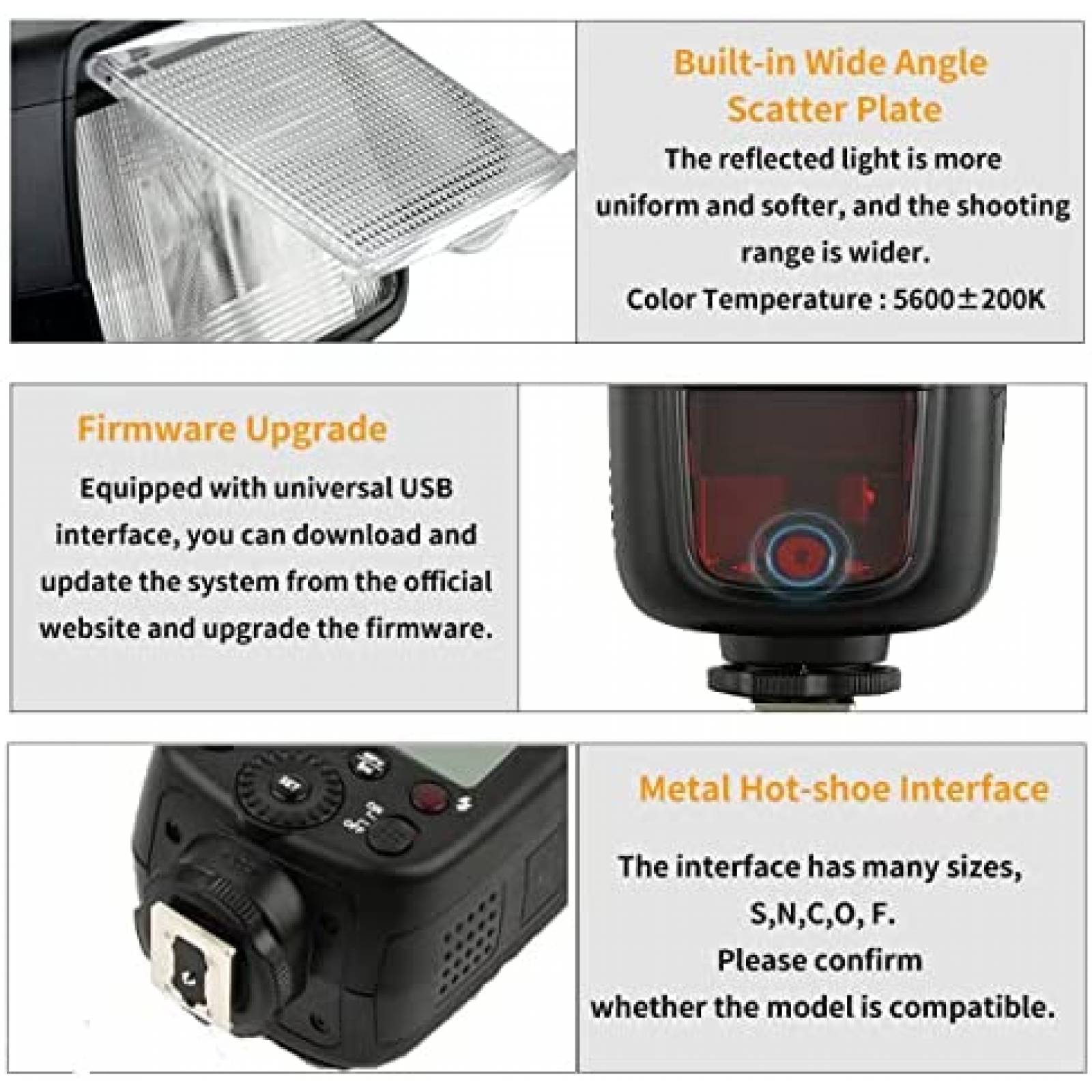 Flash de Camara Godox V860II-S Sincronizacion Alta Velocidad