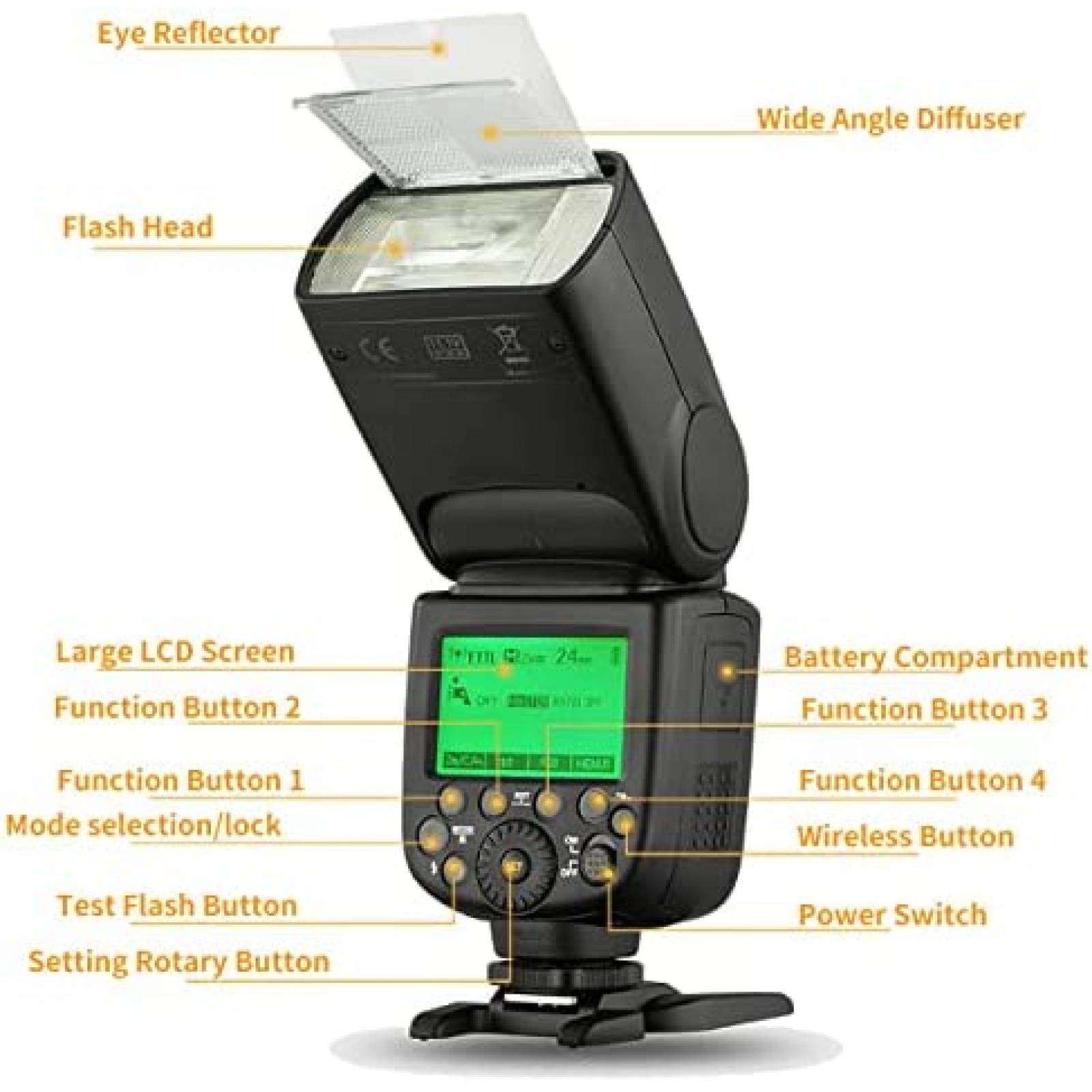 Flash de Camara Godox V860II-S Sincronizacion Alta Velocidad