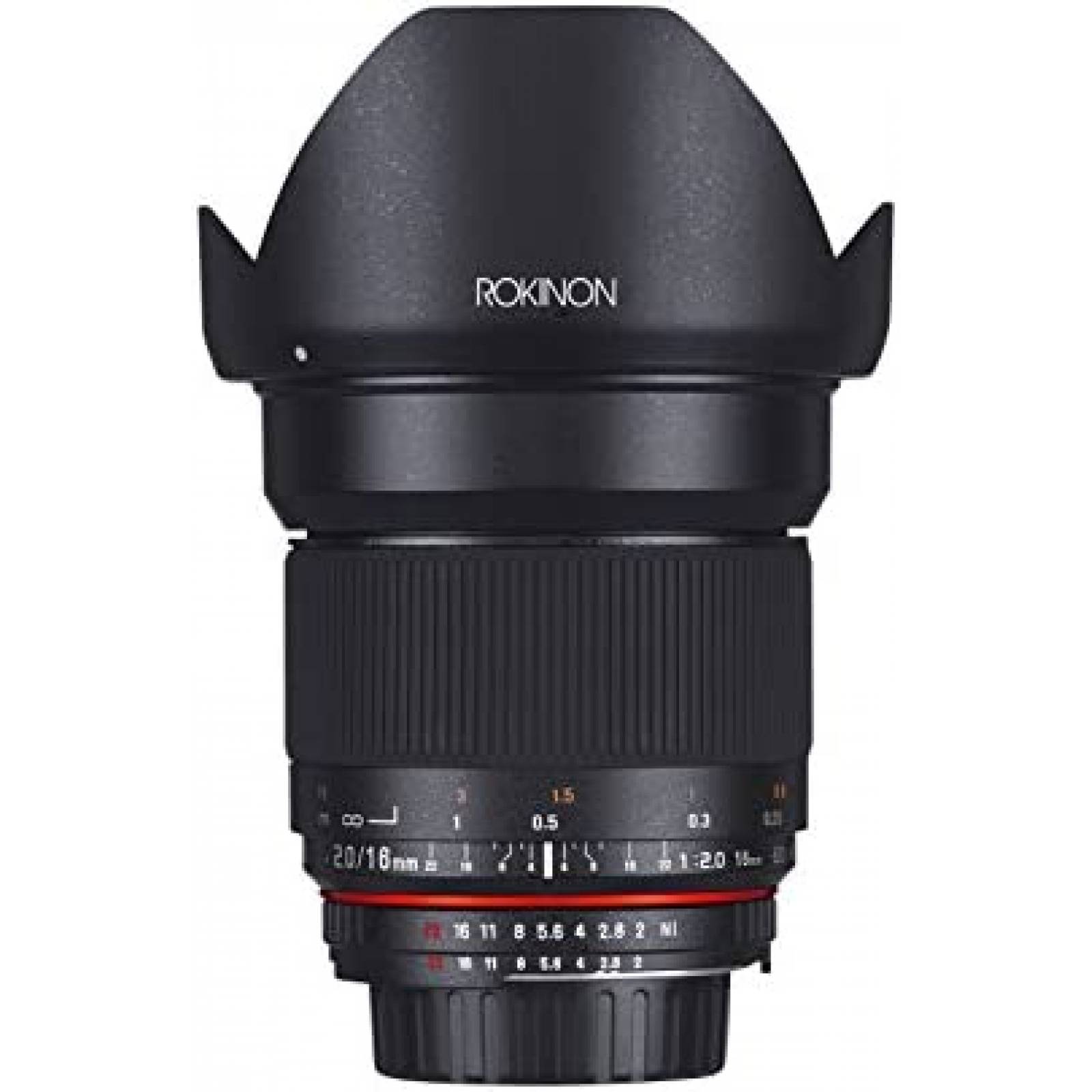 Lente Rokinon 16MAF-N 16 mm f/2.0 Para Camaras Nikon -Negro