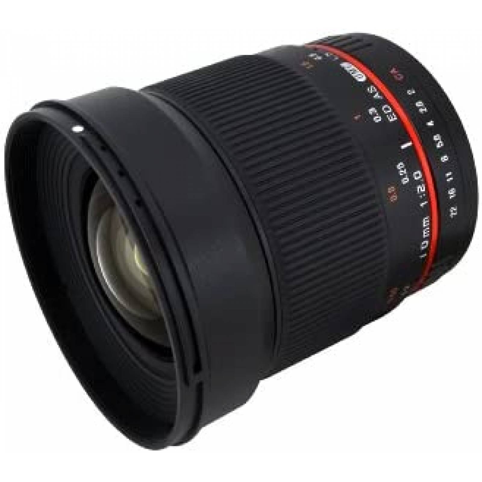 Lente Rokinon 16MAF-N 16 mm f/2.0 Para Camaras Nikon -Negro