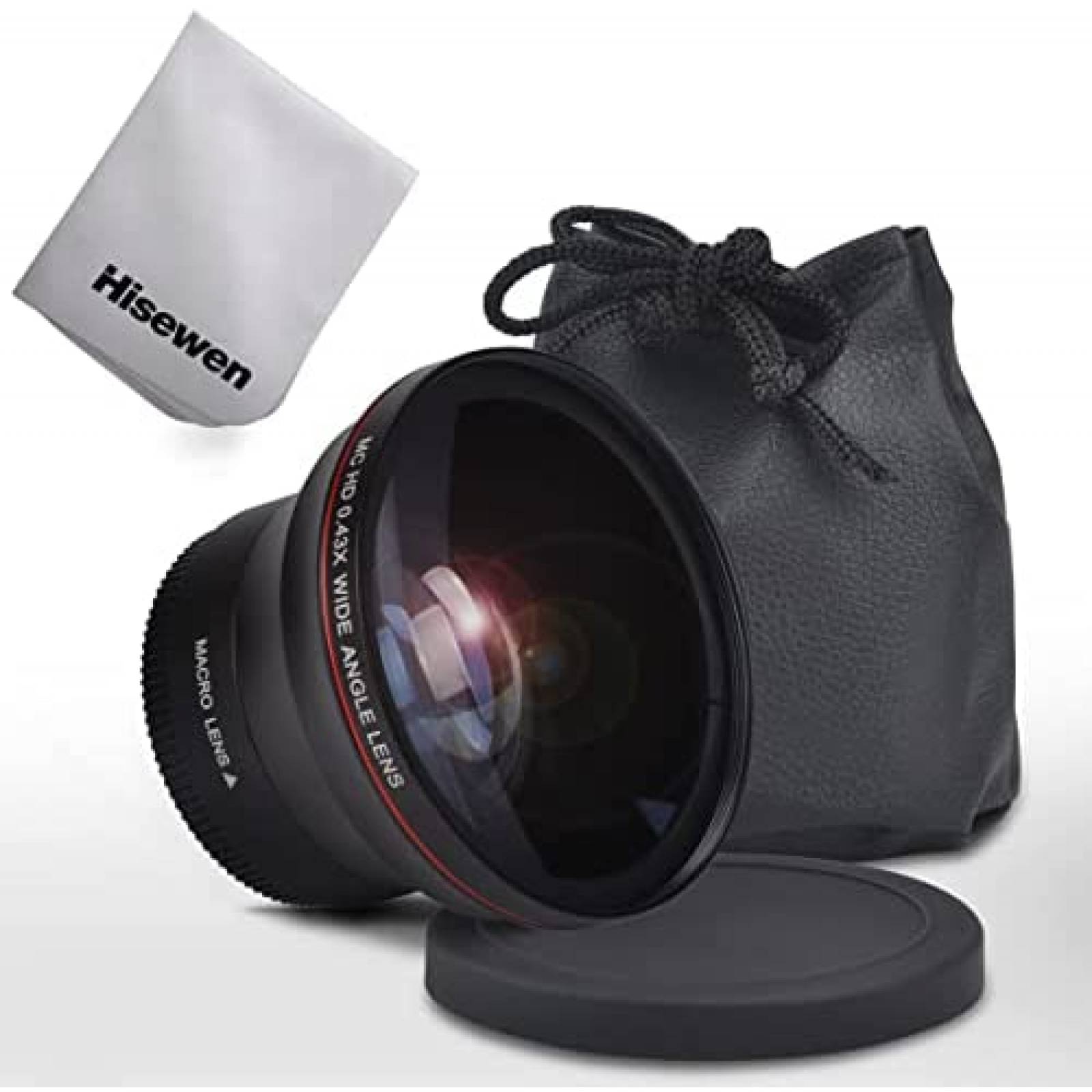 Lente para SLR Hisewen 58MM 0.43x para Canon -Negro