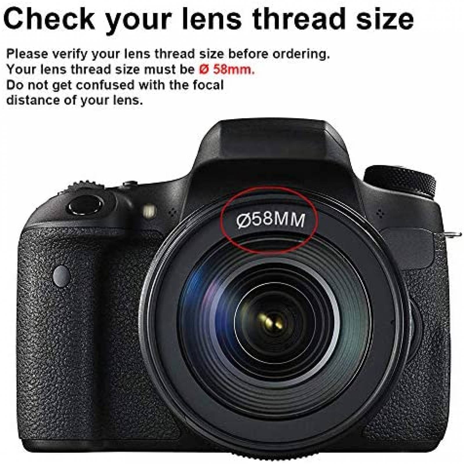 Lente para SLR Hisewen 58MM 0.43x para Canon -Negro