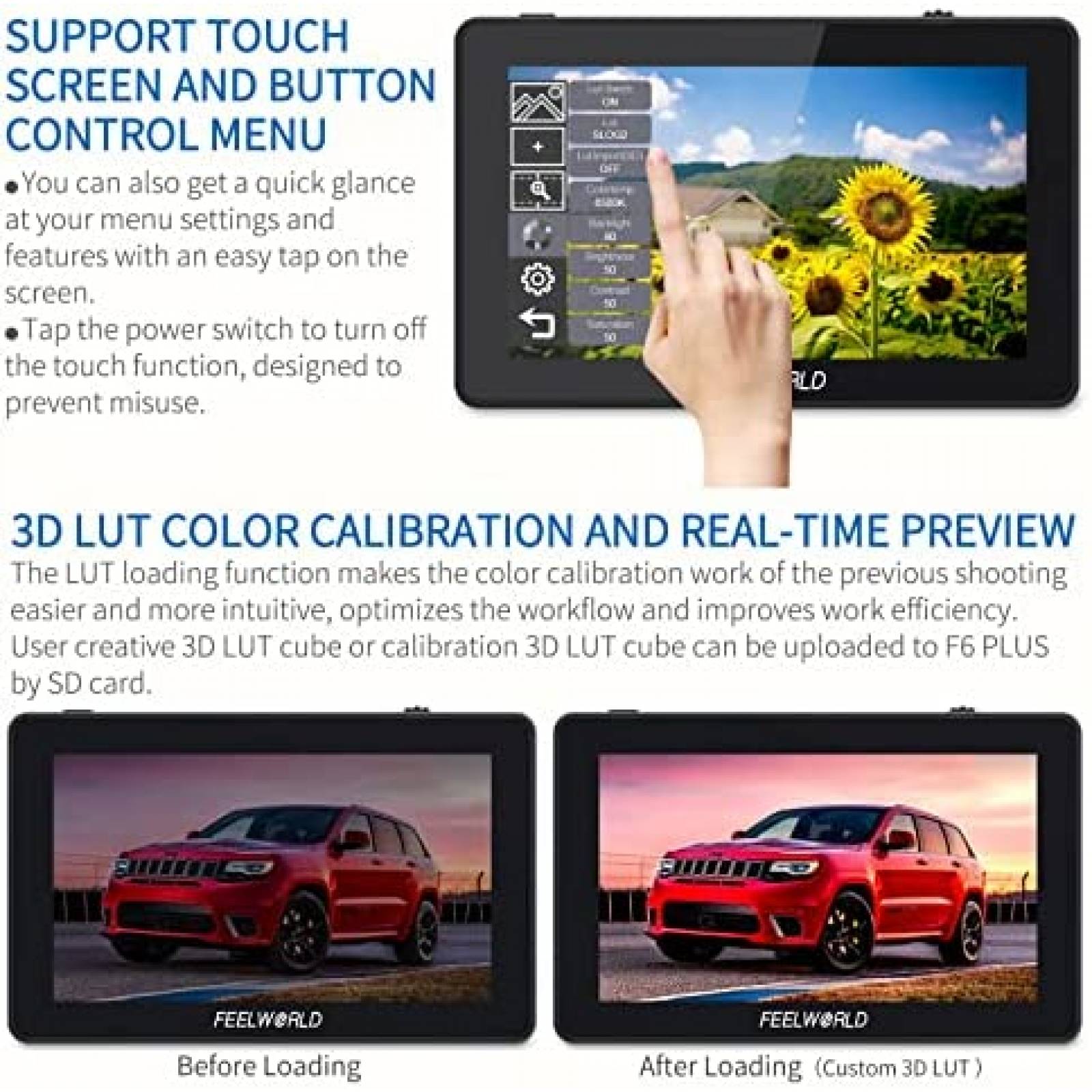 Monitor de Foto FEELWORLD F6 Plus 5.5'' Full HD 080p -Negro