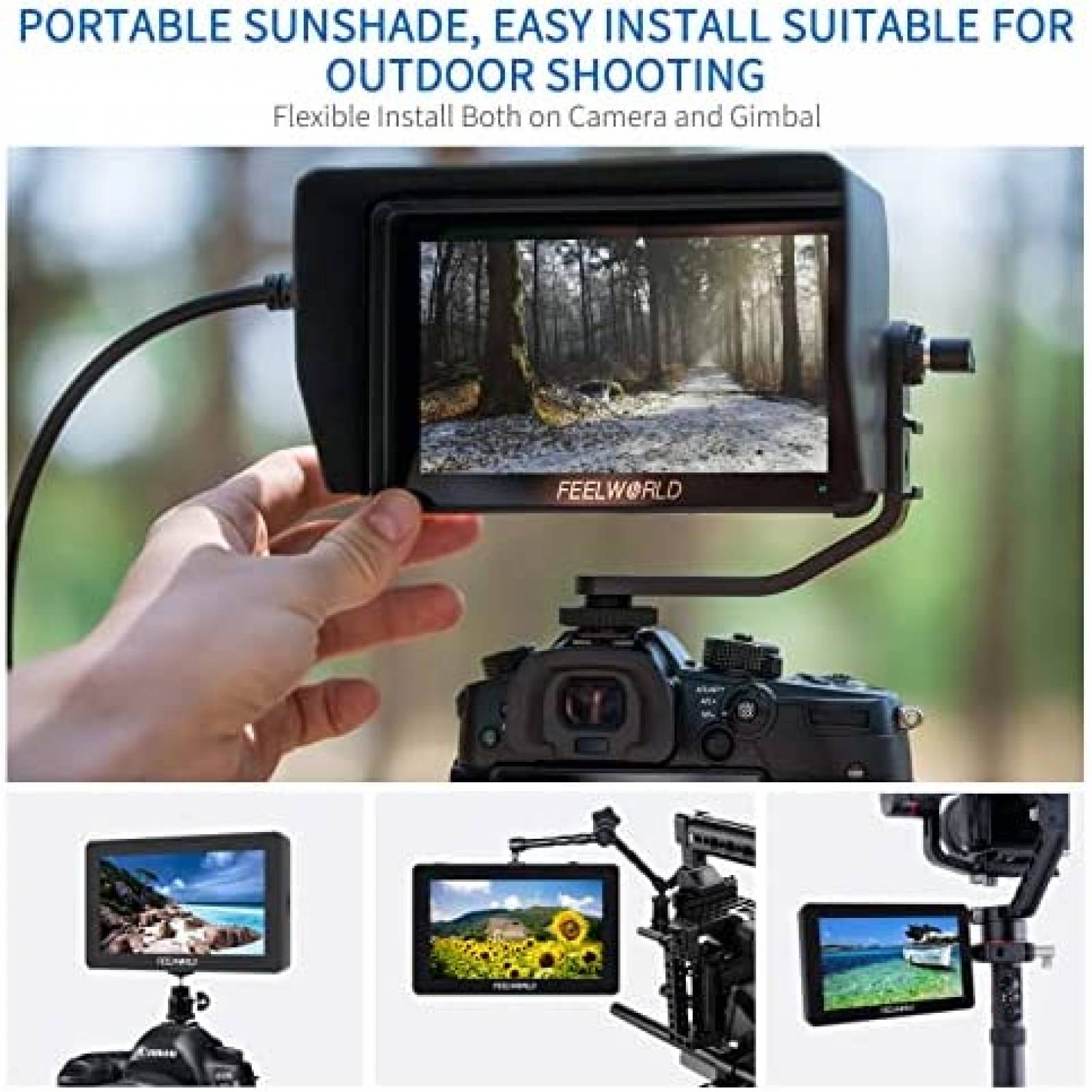 Monitor de Foto FEELWORLD F6 Plus 5.5'' Full HD 080p -Negro