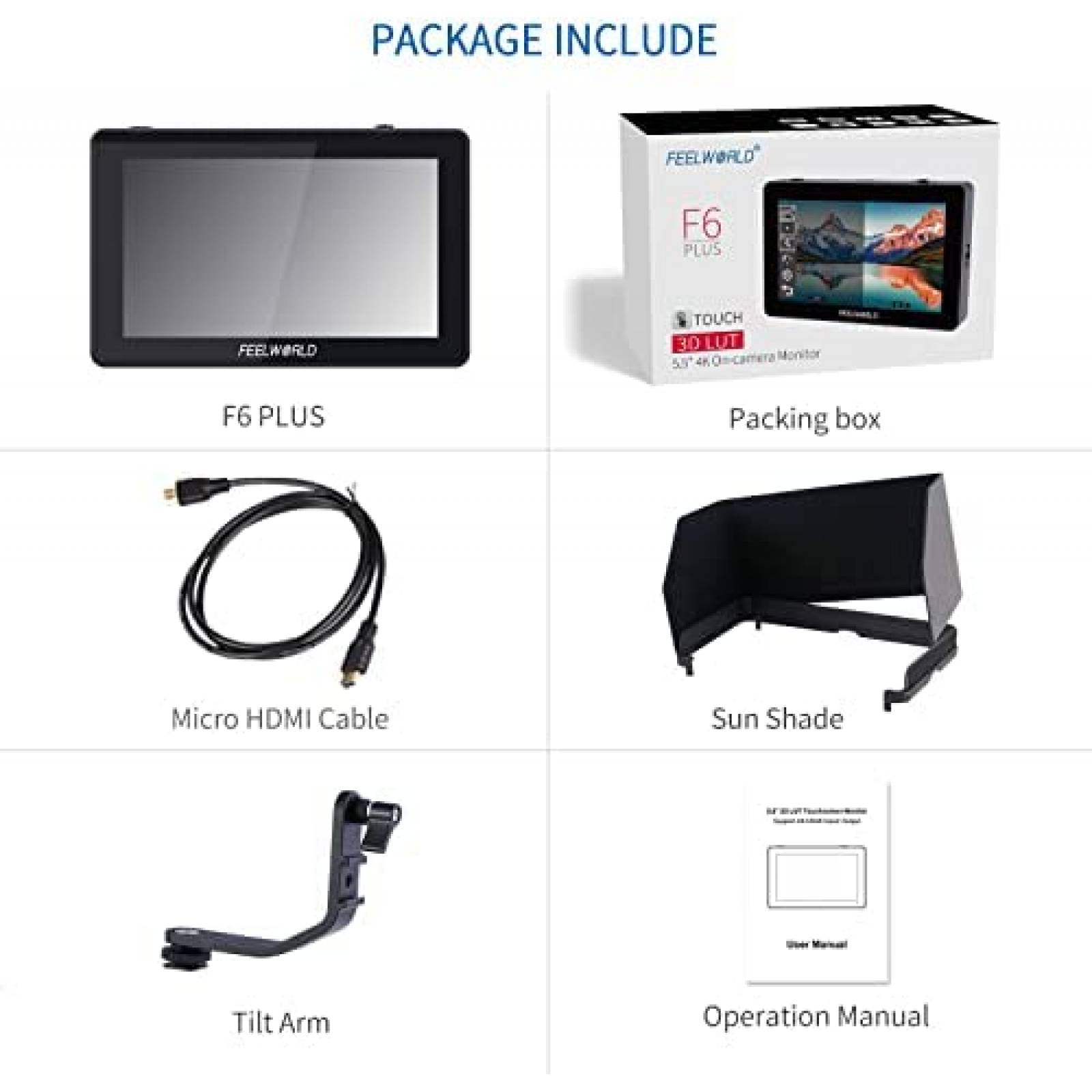 Monitor de Foto FEELWORLD F6 Plus 5.5'' Full HD 080p -Negro