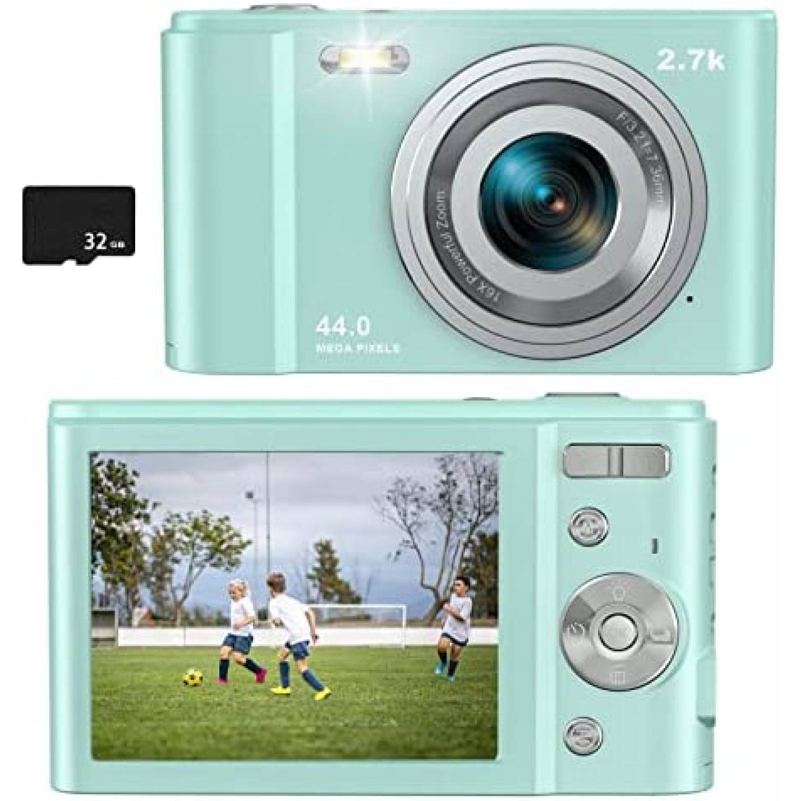 Camara Digital Sevenat DC302 48MP con SD 32GB -Celeste
