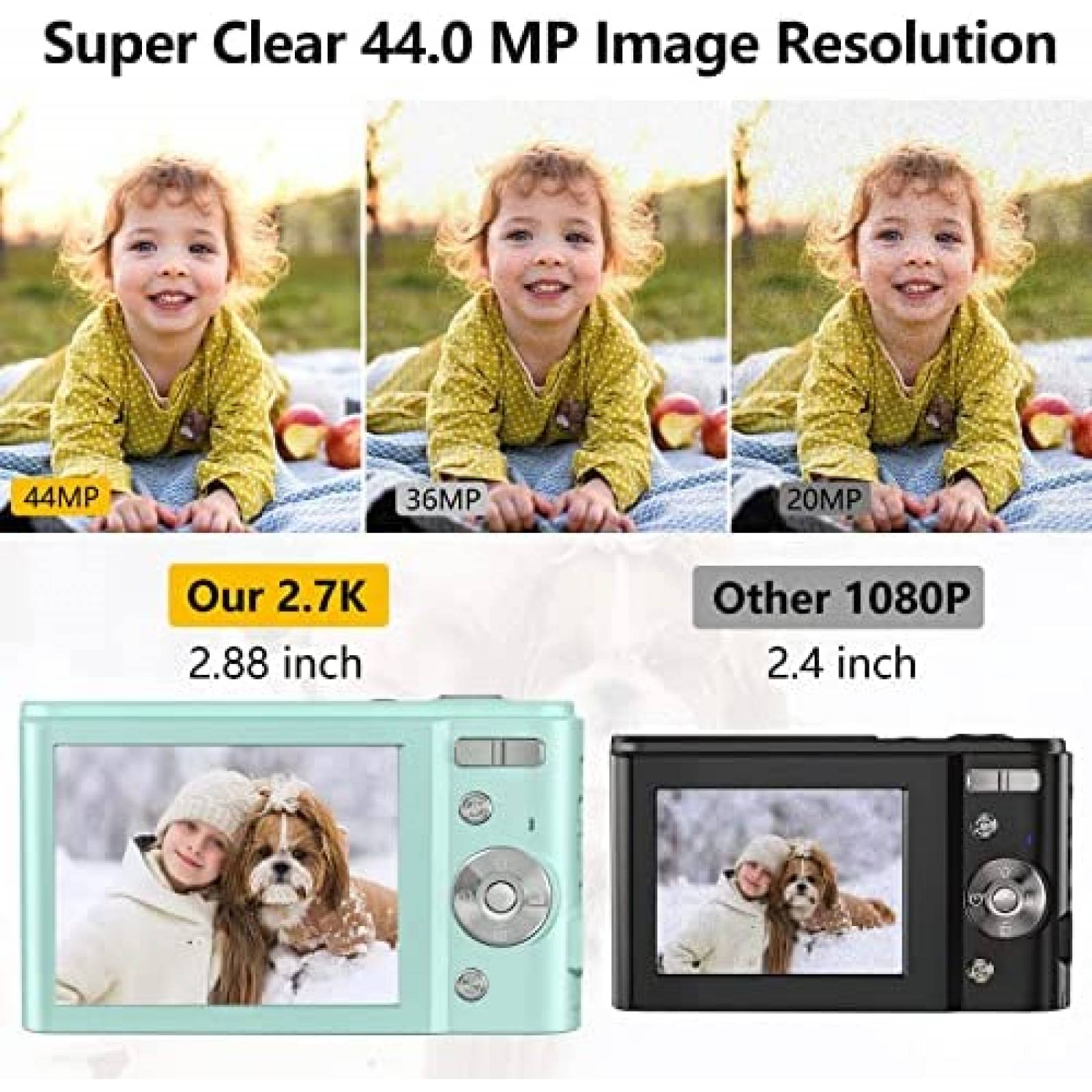 Camara Digital Sevenat DC302 48MP con SD 32GB -Celeste