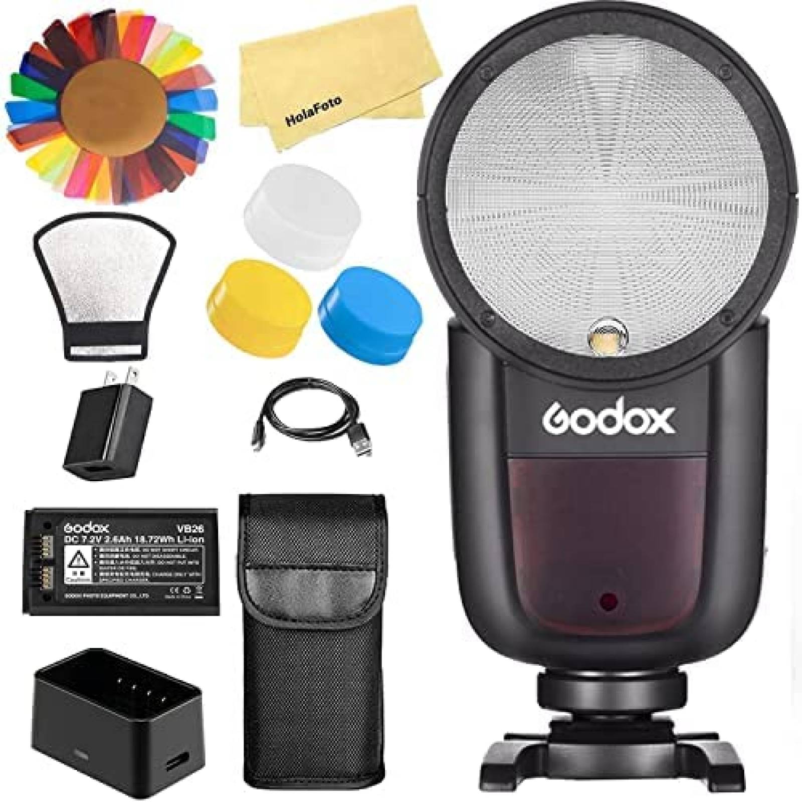 Flash Redondo Para Camara Nikon Godox V1-N Speedlight