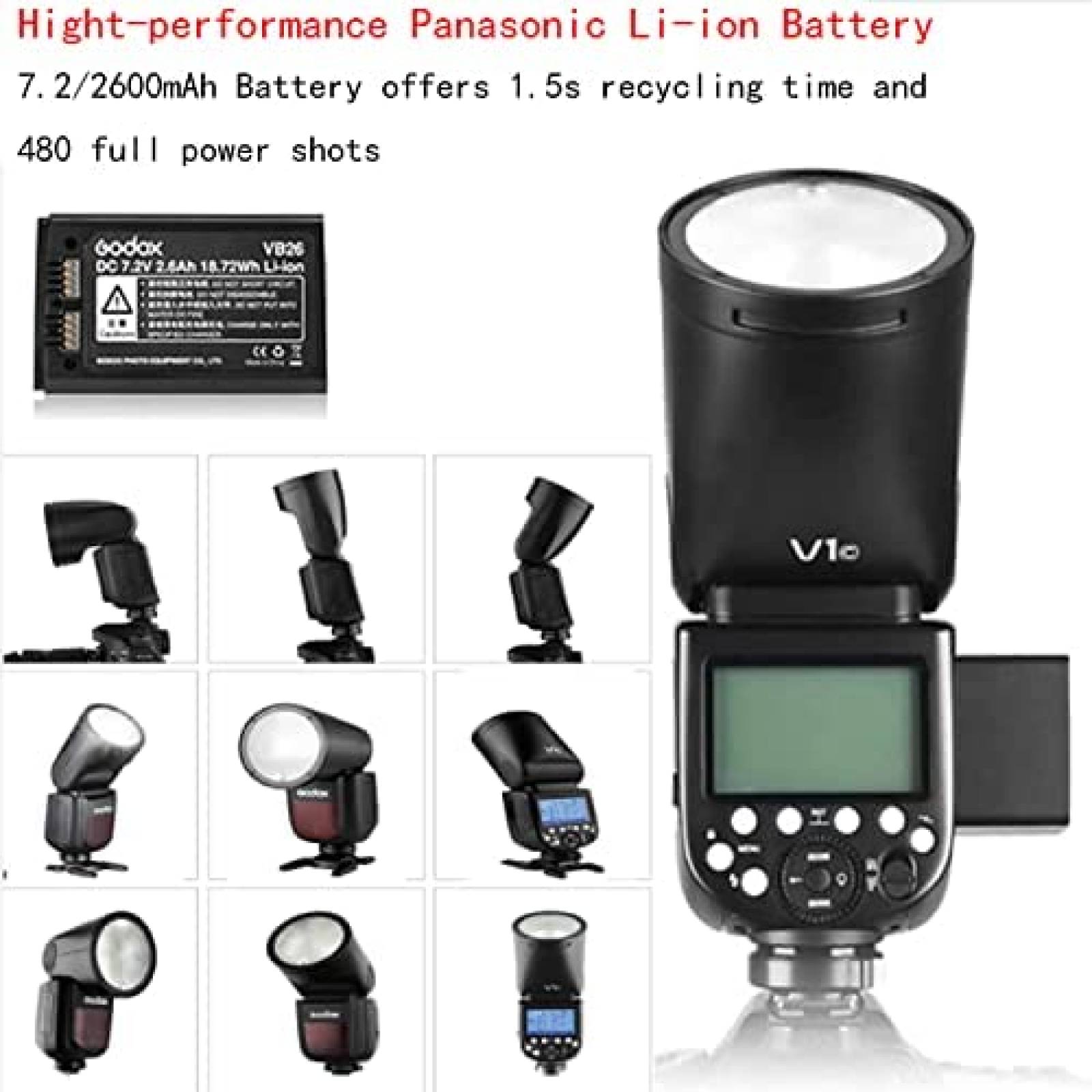 Flash Redondo Para Camara Nikon Godox V1-N Speedlight