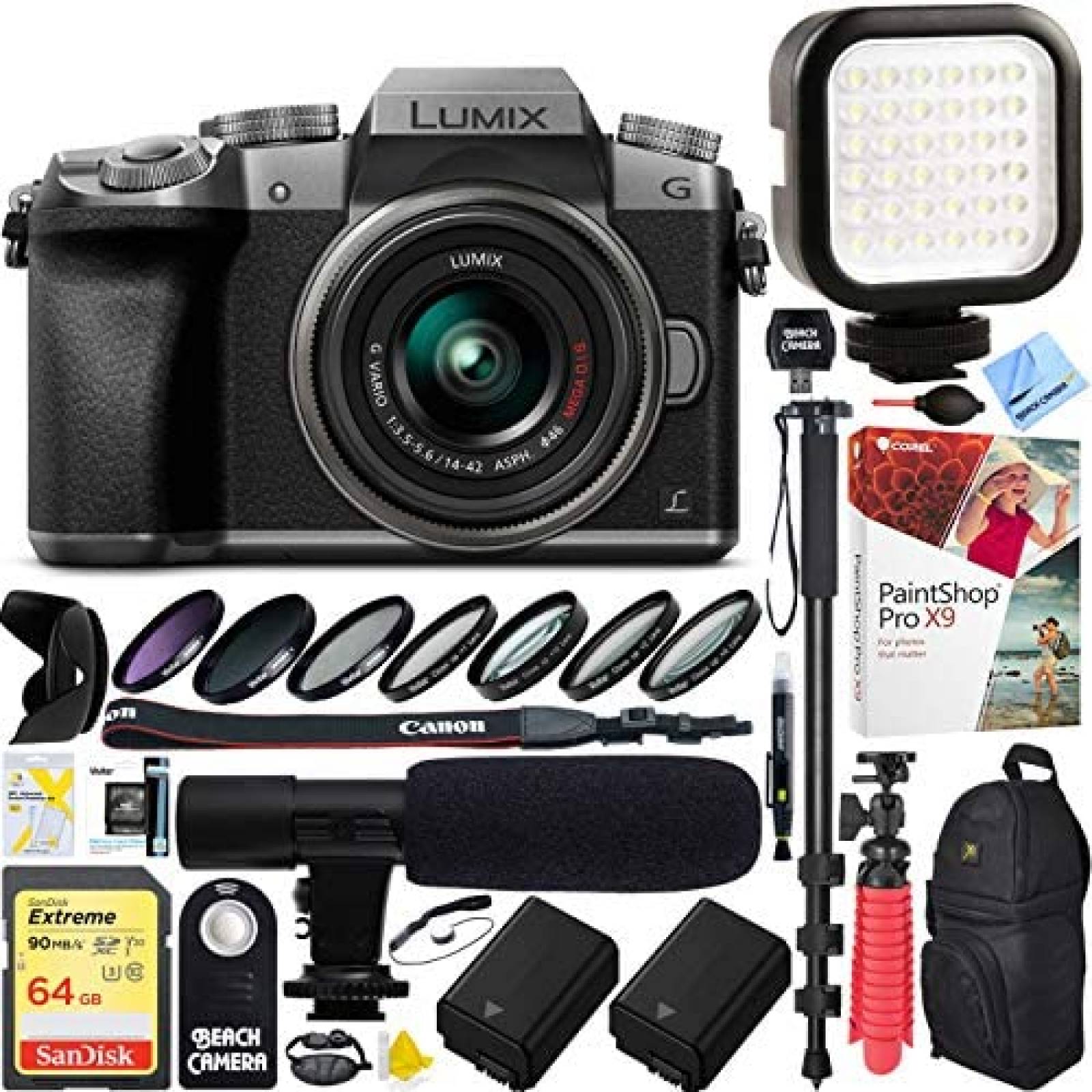 Kit de Fotografia LUMIX G7 con Filtros y Accesorios -Negro